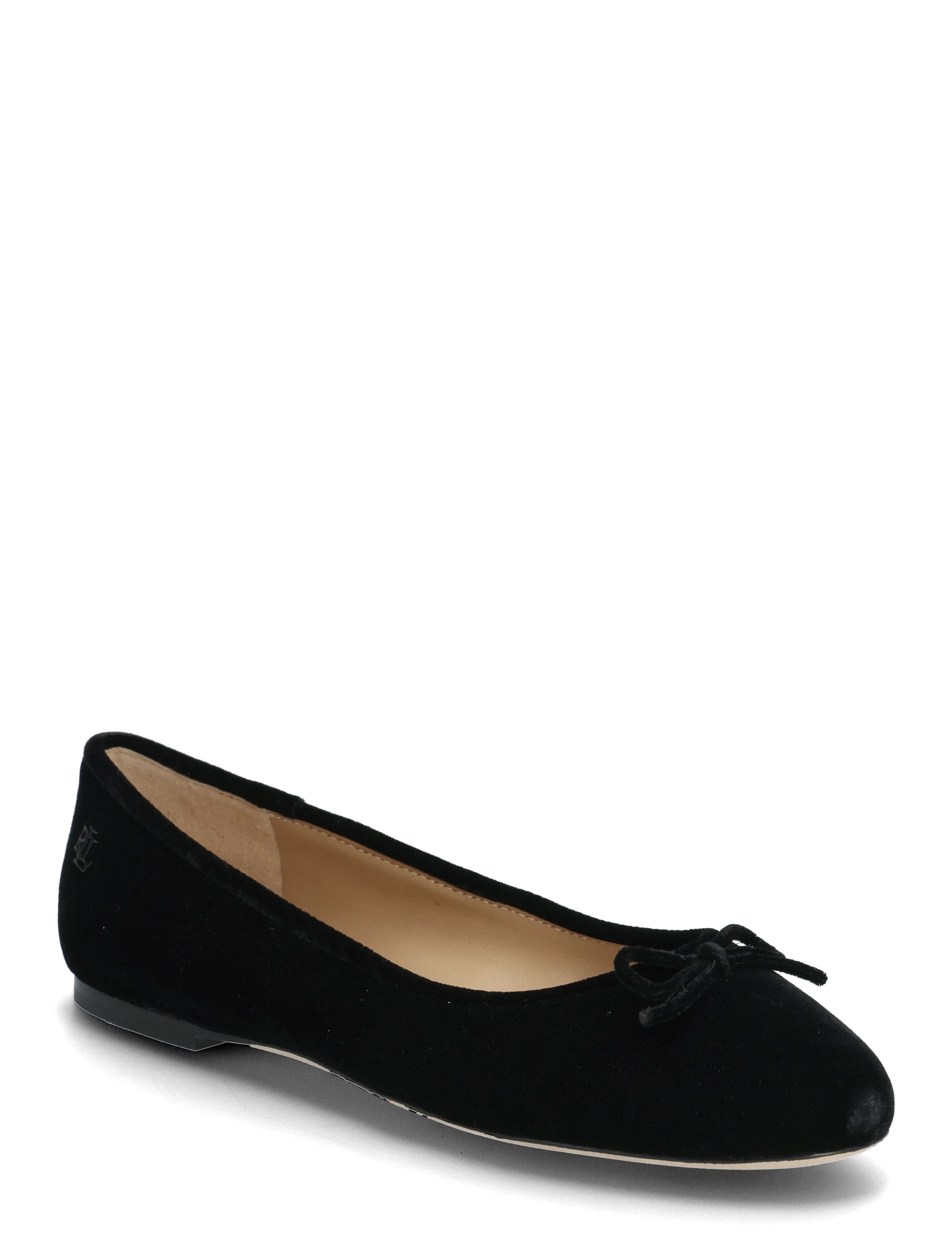 Lauren Ralph Lauren Jayna Iii Velvet Flat, 40, Black, Sko > Flats, Dame