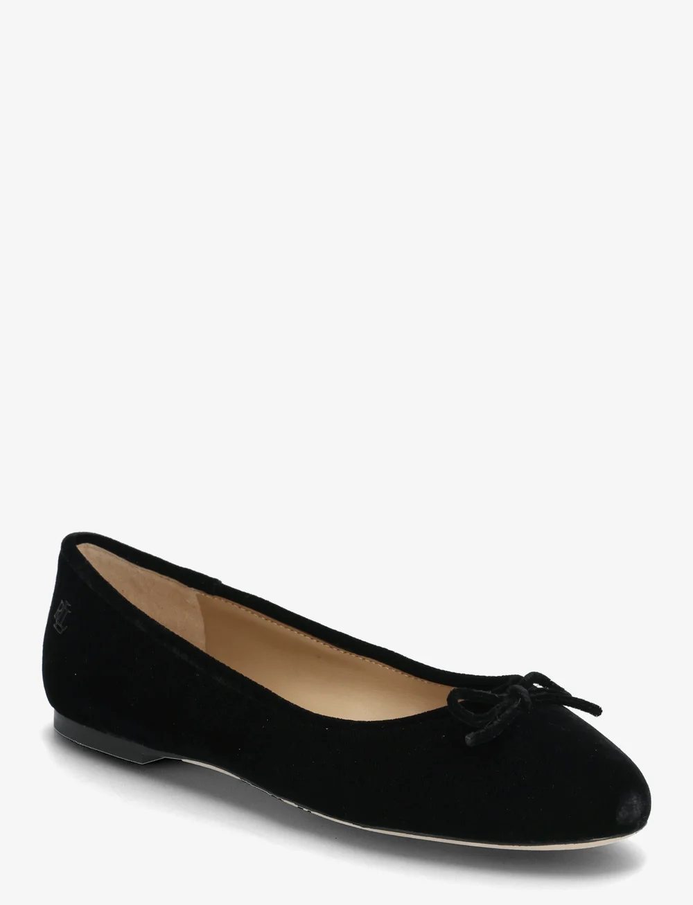 Lauren Ralph Lauren - Jayna III Velvet Flat - ballerinaer - black - 0