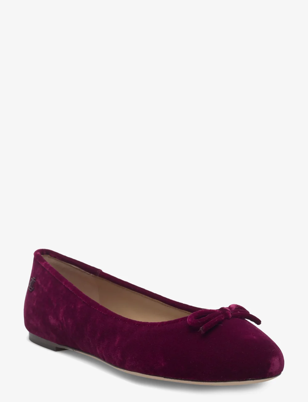 Lauren Ralph Lauren - Jayna III Velvet Flat - ballerinaer - garnet - 0