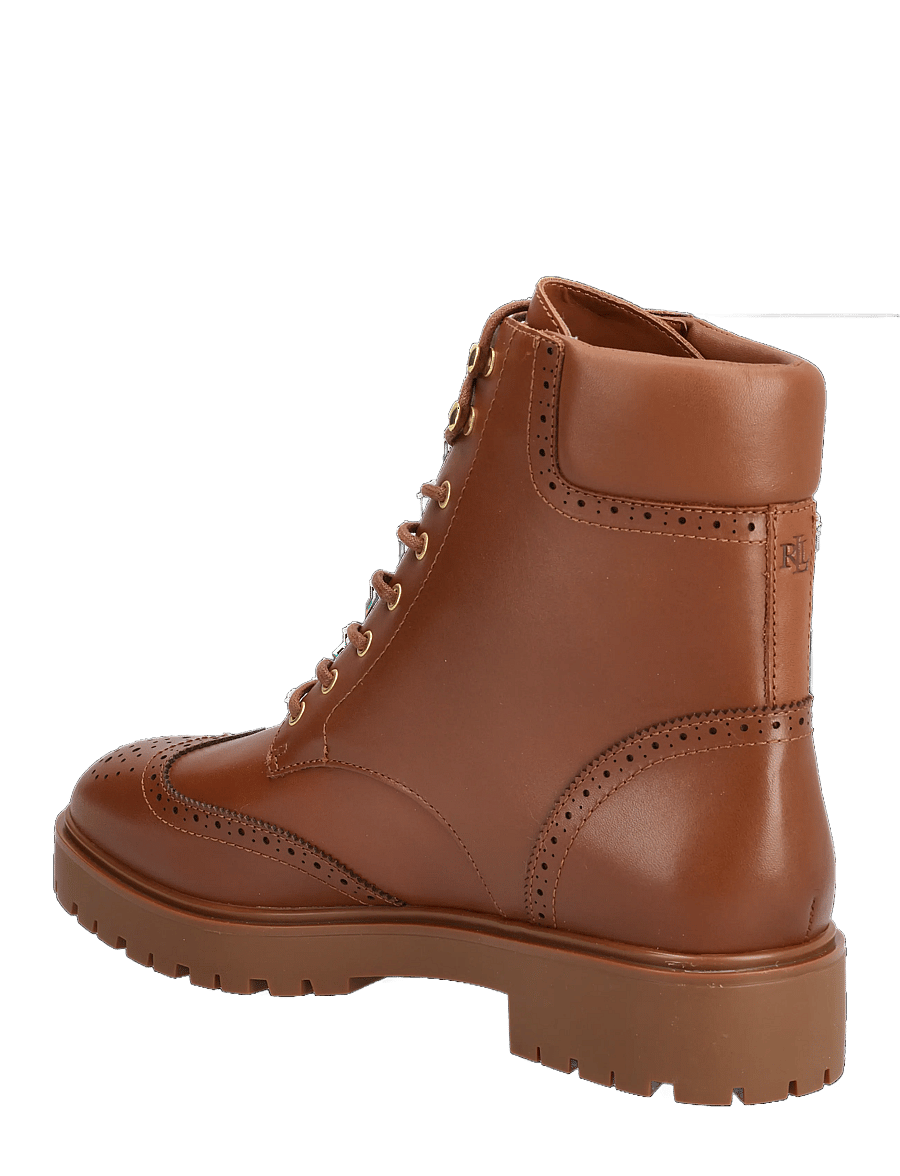Lauren Ralph Lauren - Allyson Perforated Lace-Up Bootie - geschnürte stiefel - lauren tan - 2