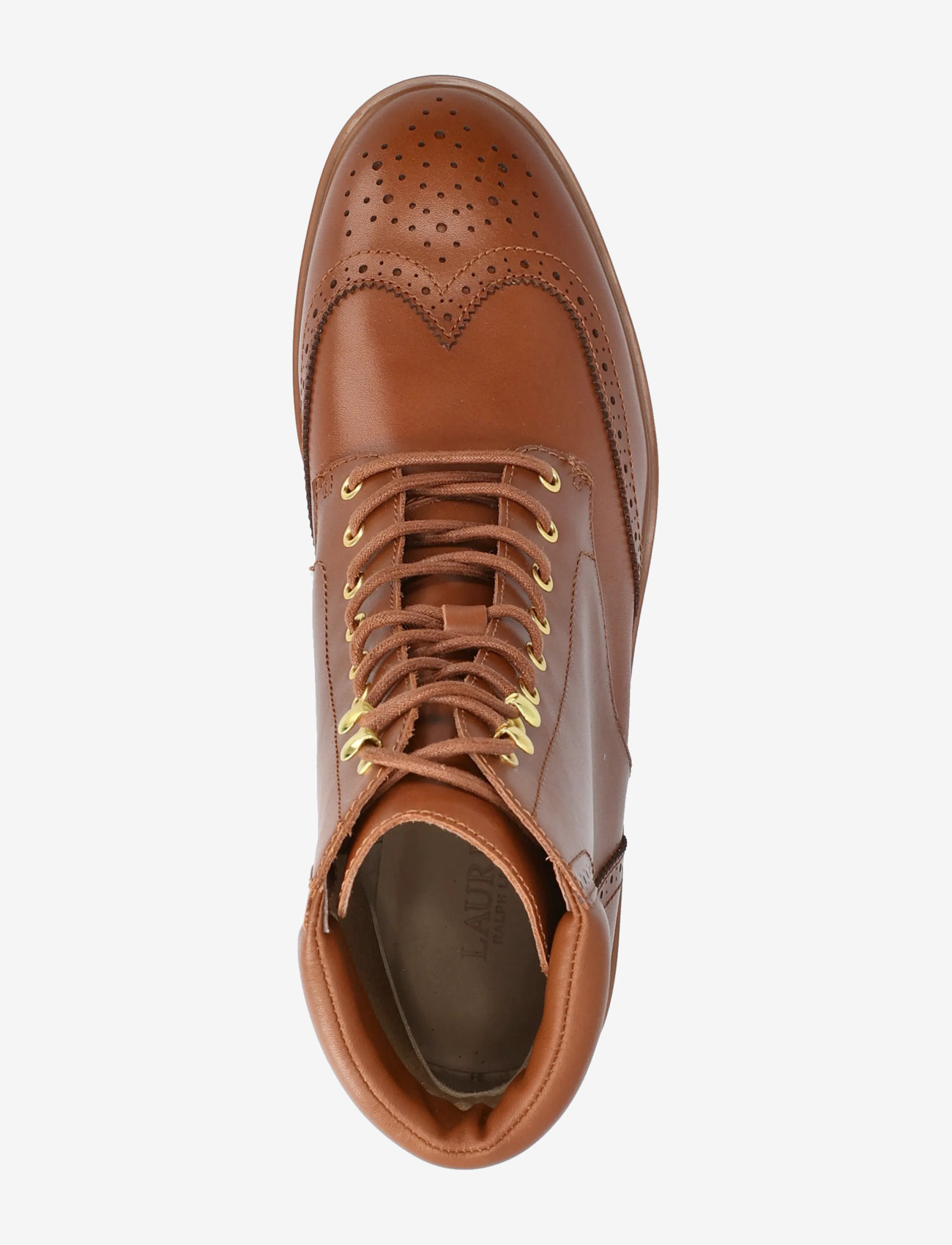 Lauren Ralph Lauren - Allyson Perforated Lace-Up Bootie - stövlar - lauren tan - 3
