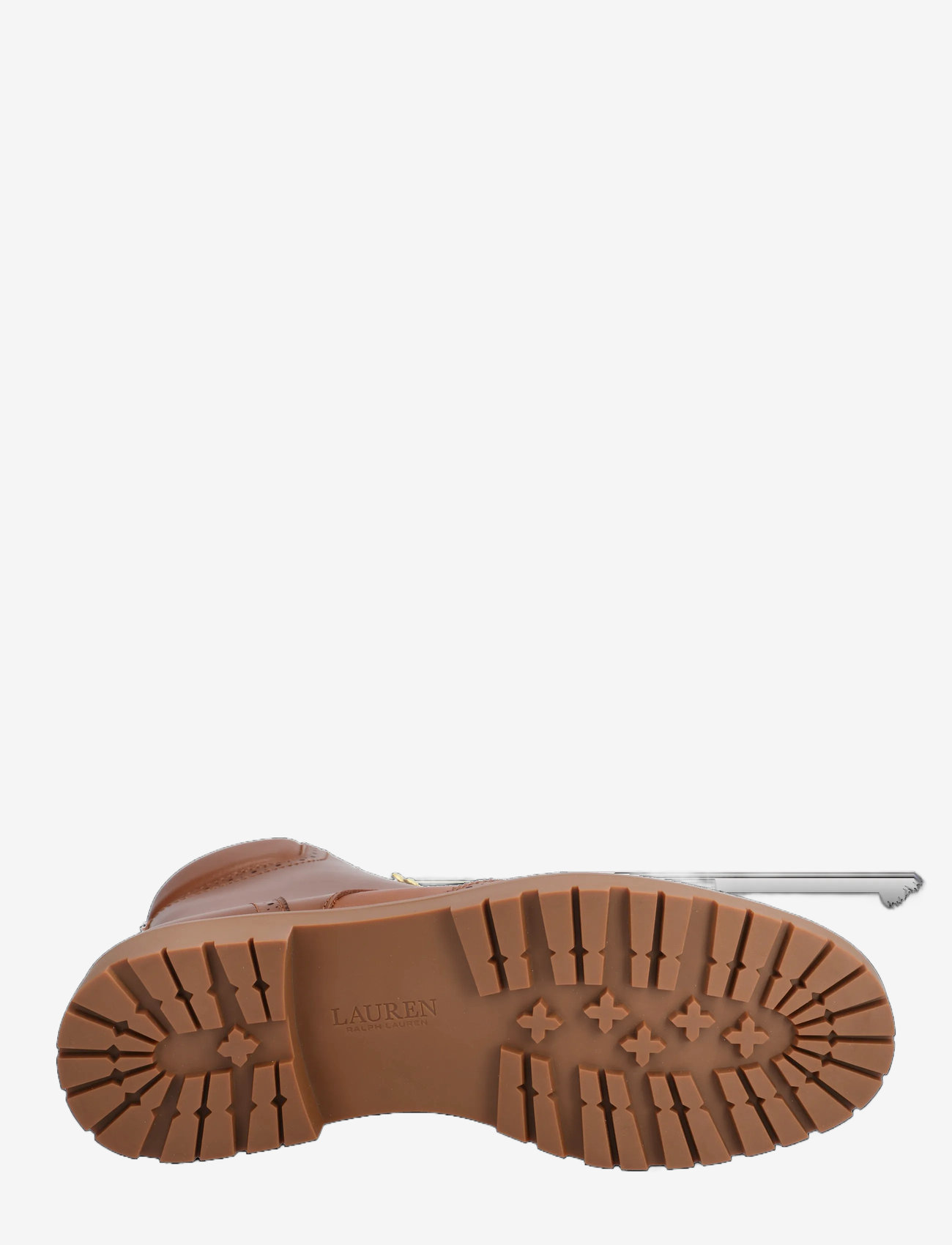 Lauren Ralph Lauren - Allyson Perforated Lace-Up Bootie - stövlar - lauren tan - 4