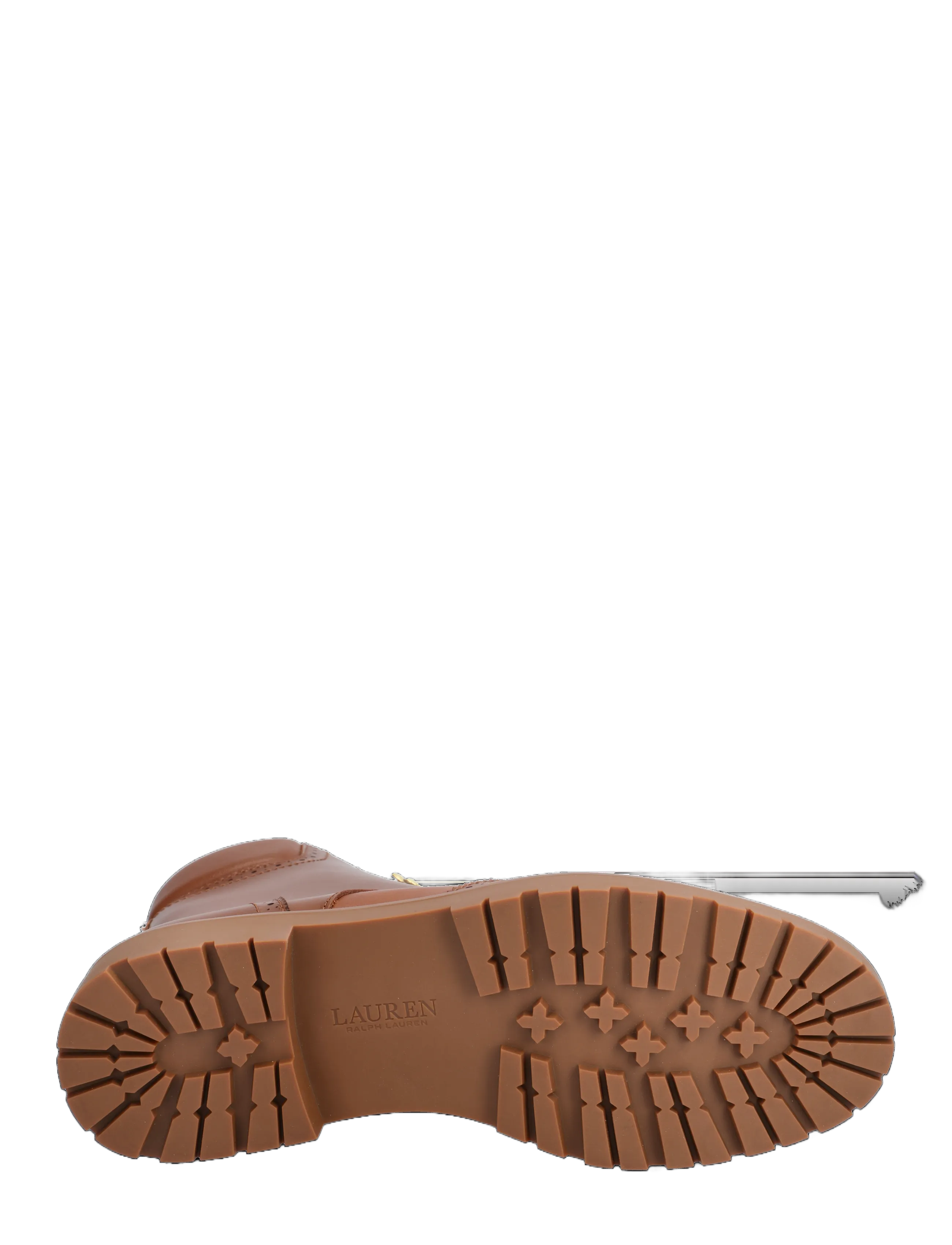 Lauren Ralph Lauren - Allyson Perforated Lace-Up Bootie - snørestøvler - lauren tan - 4