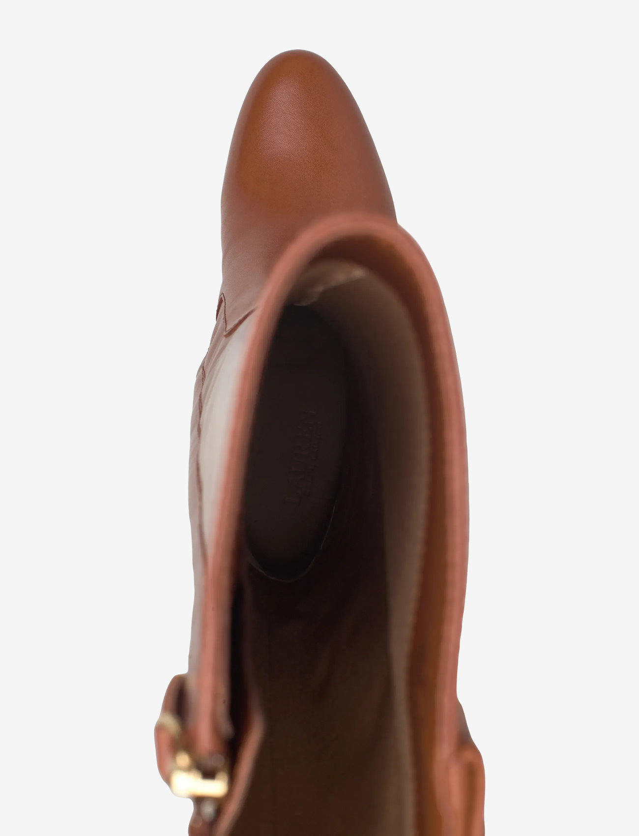 Lauren Ralph Lauren - Kennedi Calfskin Tall Boot Heel - knähöga stövlar - lauren tan - 3