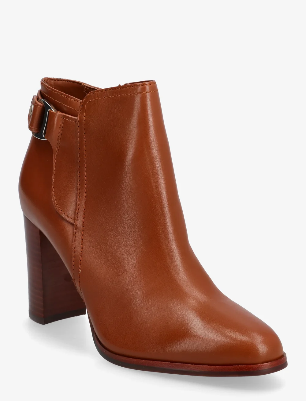 Lauren Ralph Lauren - Tasha Calfskin Bootie Heel - støvletter - lauren tan - 0