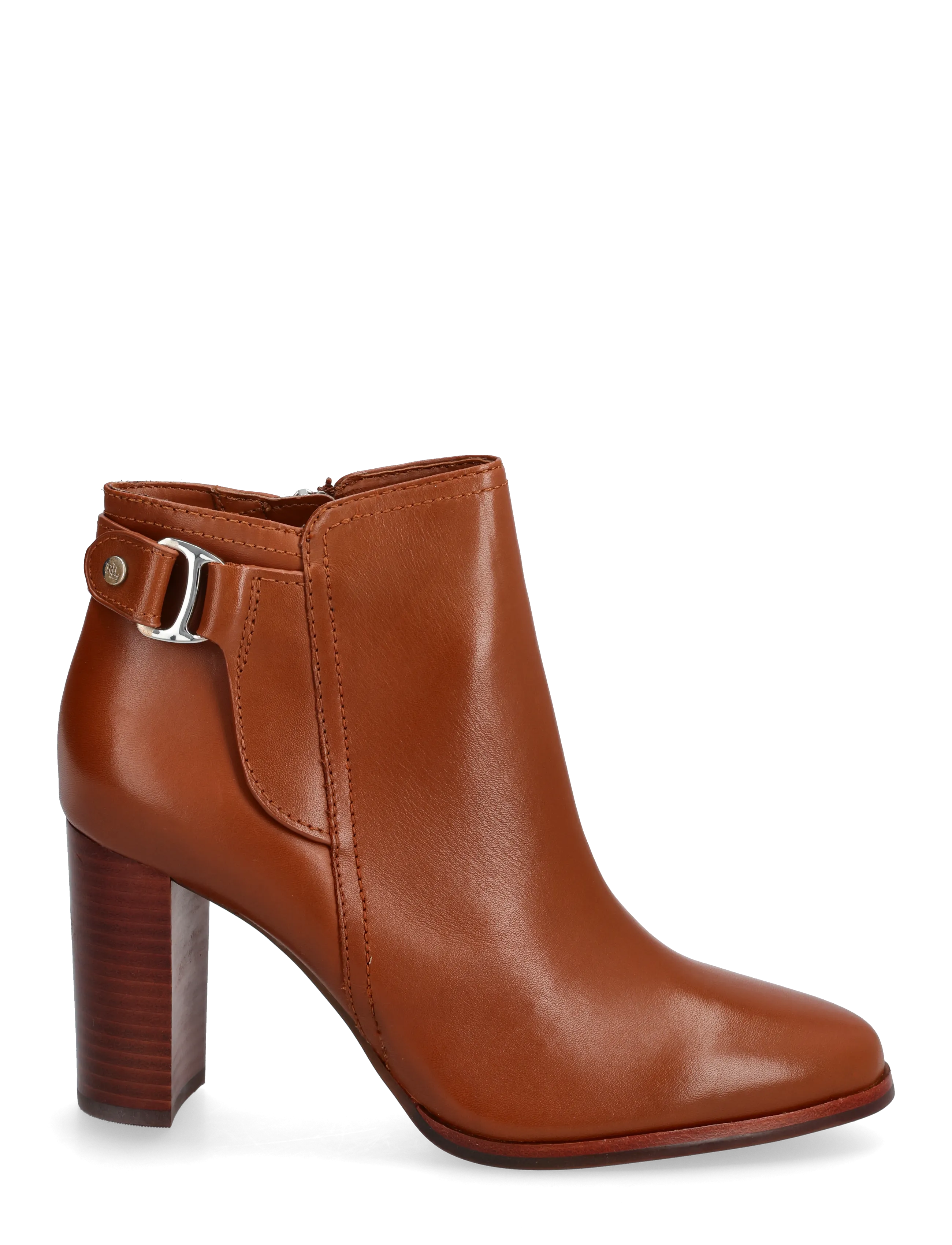 Lauren Ralph Lauren - Tasha Calfskin Bootie Heel - stiefeletten mit absatz - lauren tan - 1