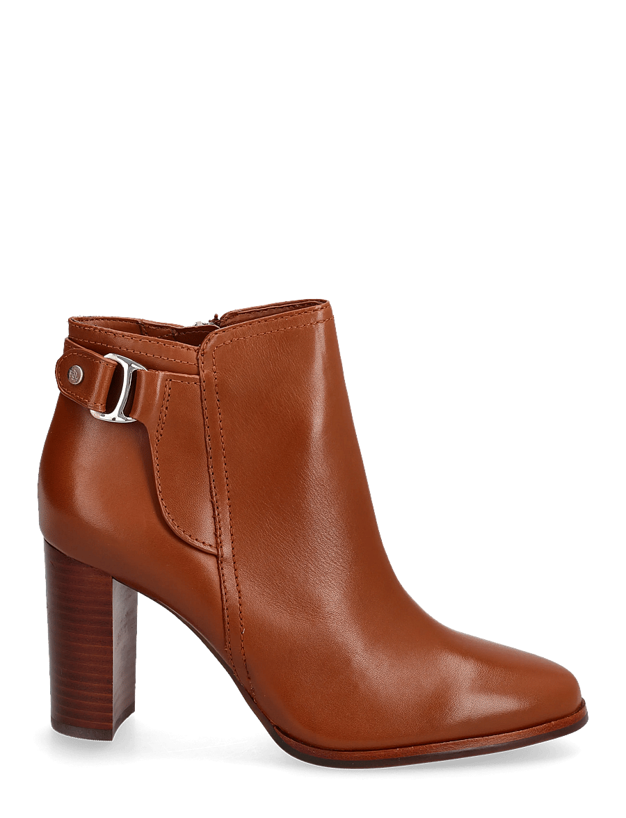 Lauren Ralph Lauren - Tasha Calfskin Bootie Heel - stiefeletten mit absatz - lauren tan - 1