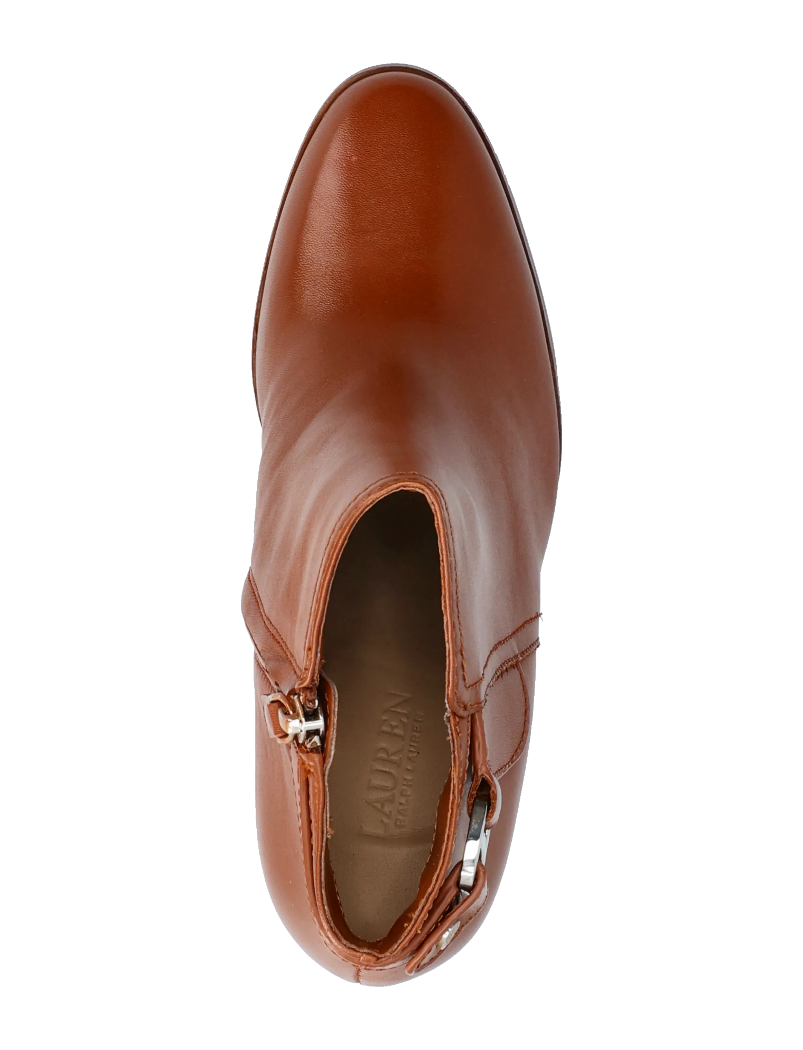 Lauren Ralph Lauren - Tasha Calfskin Bootie Heel - stiefeletten mit absatz - lauren tan - 3