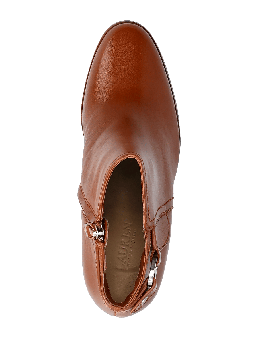 Lauren Ralph Lauren - Tasha Calfskin Bootie Heel - stiefeletten mit absatz - lauren tan - 3