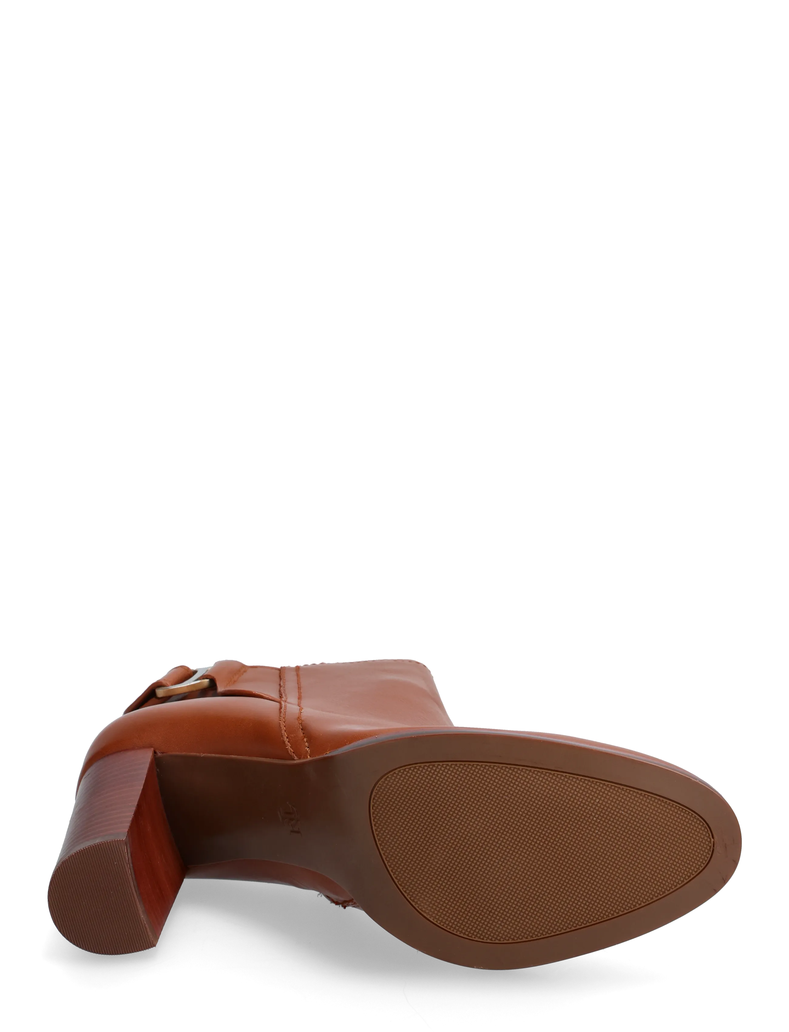 Lauren Ralph Lauren - Tasha Calfskin Bootie Heel - stiefeletten mit absatz - lauren tan - 4