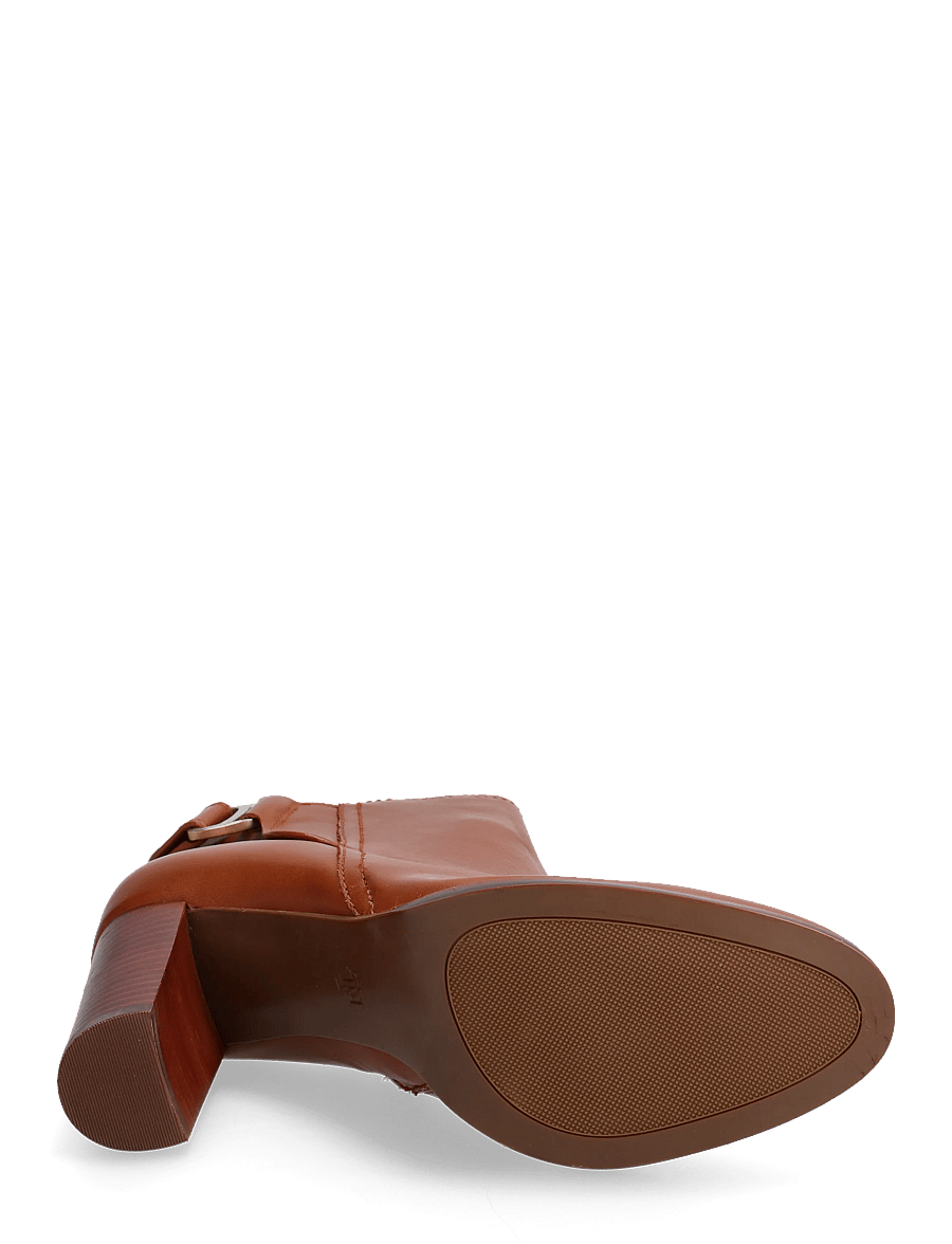 Lauren Ralph Lauren - Tasha Calfskin Bootie Heel - stiefeletten mit absatz - lauren tan - 4