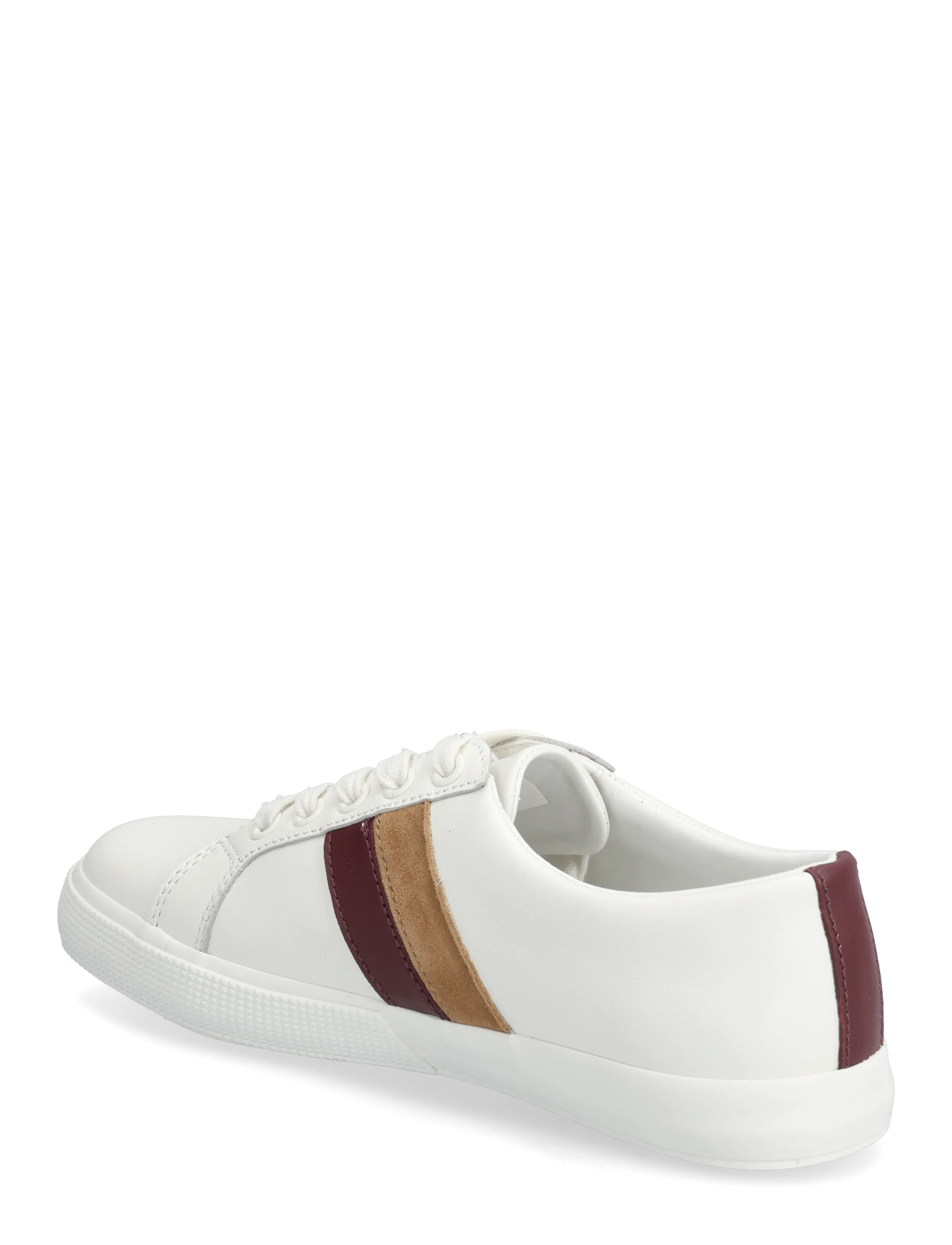 Lauren Ralph Lauren - Janson II Color-Blocked Leather Sneaker - snw wht/dark garn - 2