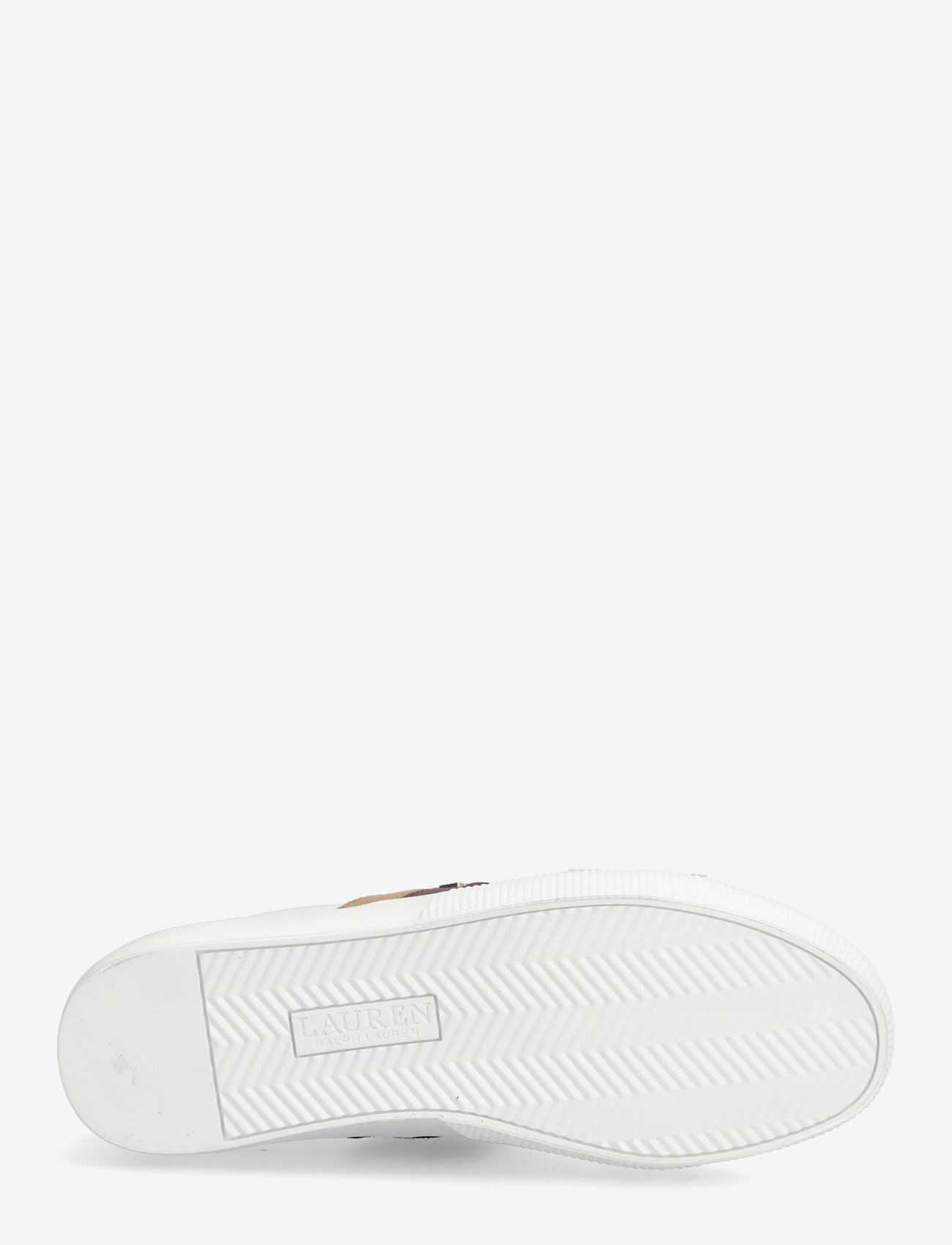 Lauren Ralph Lauren - Janson II Color-Blocked Leather Sneaker - konfirmation - snw wht/dark garn - 4