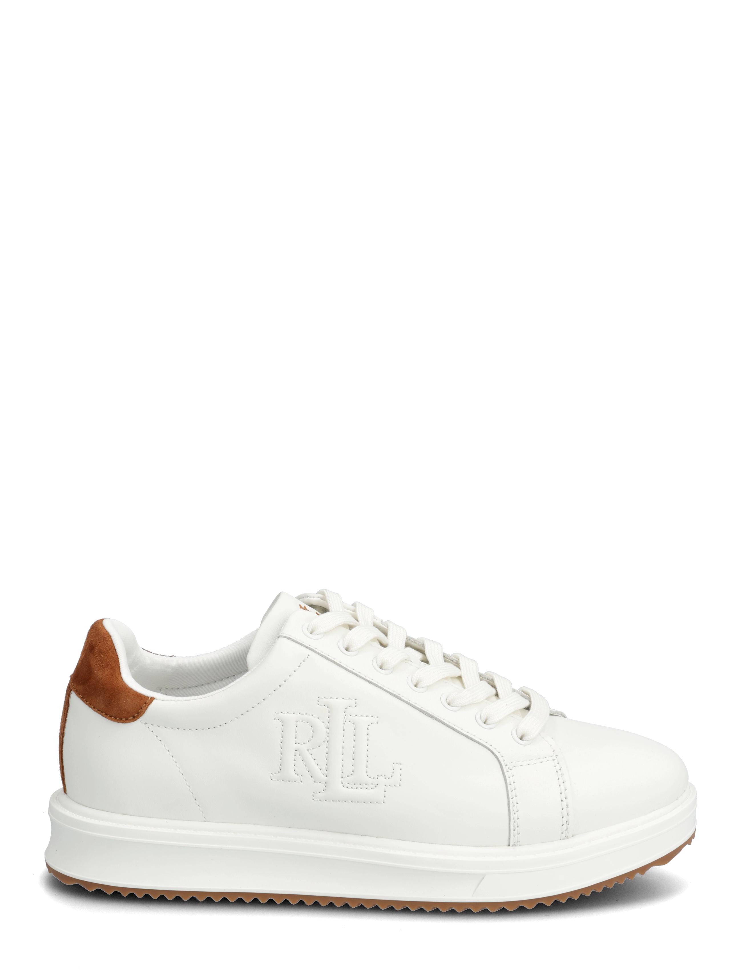 Lauren Ralph Lauren - Ainsley Two-Tone Leather & Suede Sneaker - snow white/lauren - 1