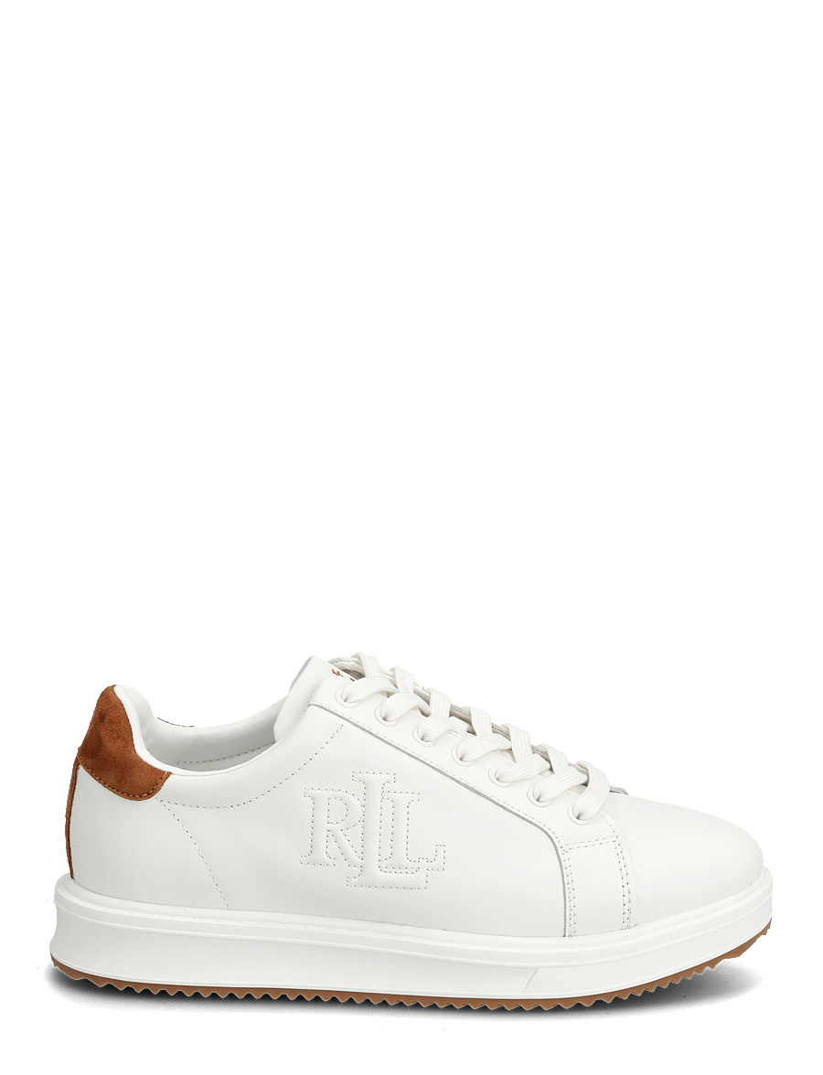Lauren Ralph Lauren - Ainsley Two-Tone Leather & Suede Sneaker - snow white/lauren - 1