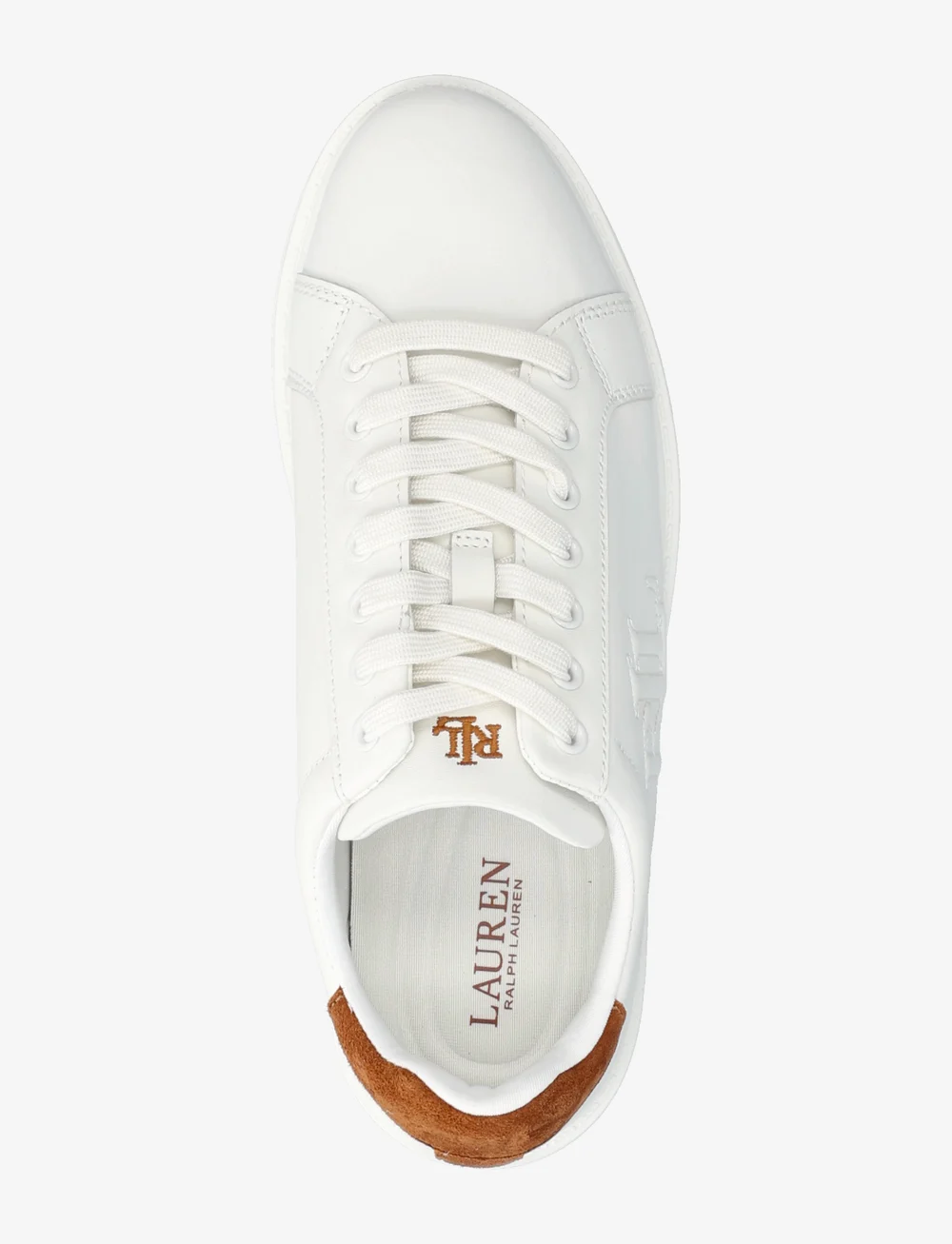 Lauren Ralph Lauren - Ainsley Two-Tone Leather & Suede Sneaker - konfirmatsioon - snow white/lauren - 3