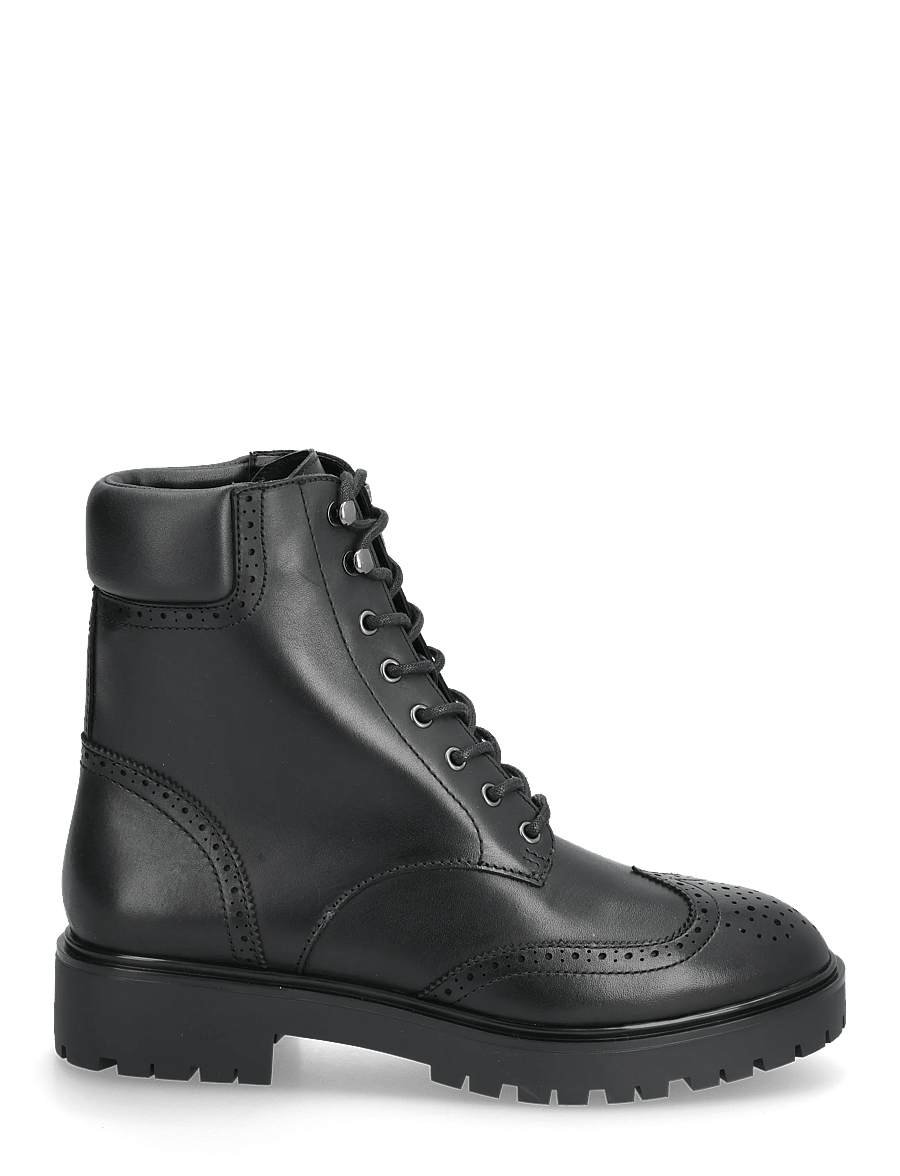 Lauren Ralph Lauren - Allyson Perforated Lace-Up Bootie - paeltega saapad - black - 1