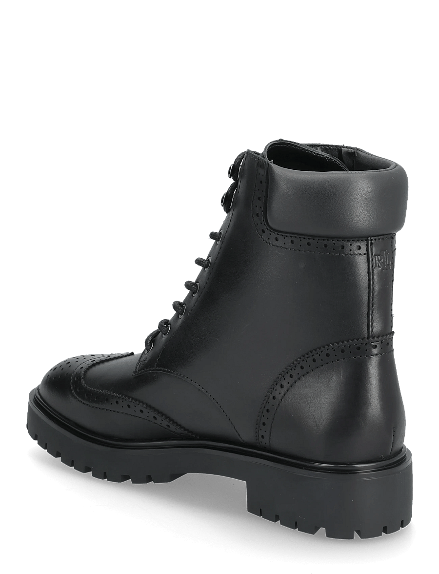 Lauren Ralph Lauren - Allyson Perforated Lace-Up Bootie - paeltega saapad - black - 2