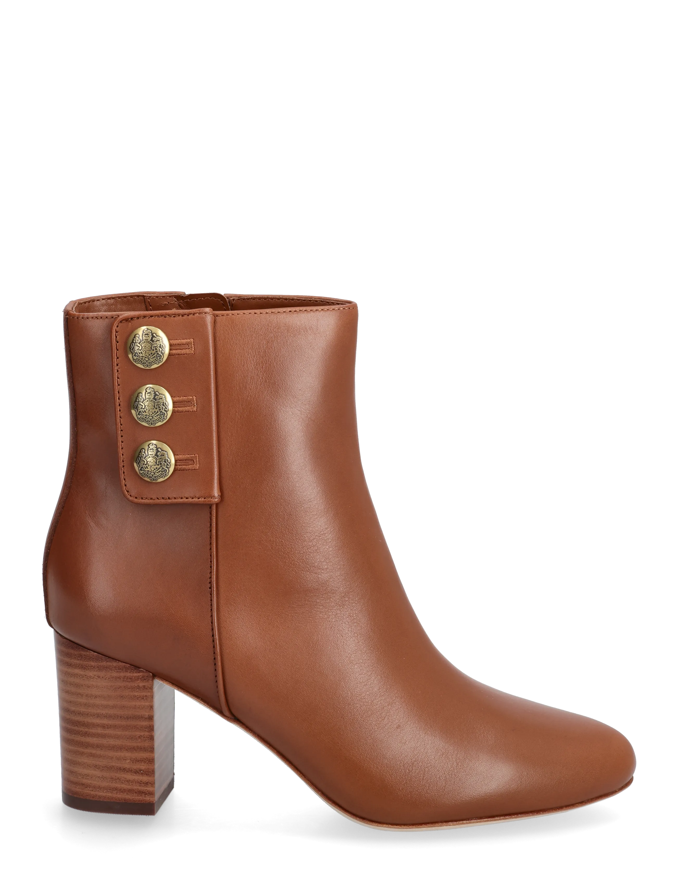 Lauren Ralph Lauren - Kennedi Calfskin Bootie Heel - stiefeletten mit absatz - lauren tan - 1