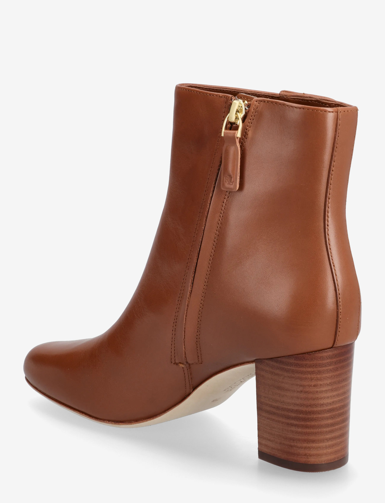 Lauren Ralph Lauren - Kennedi Calfskin Bootie Heel - støvletter - lauren tan - 2