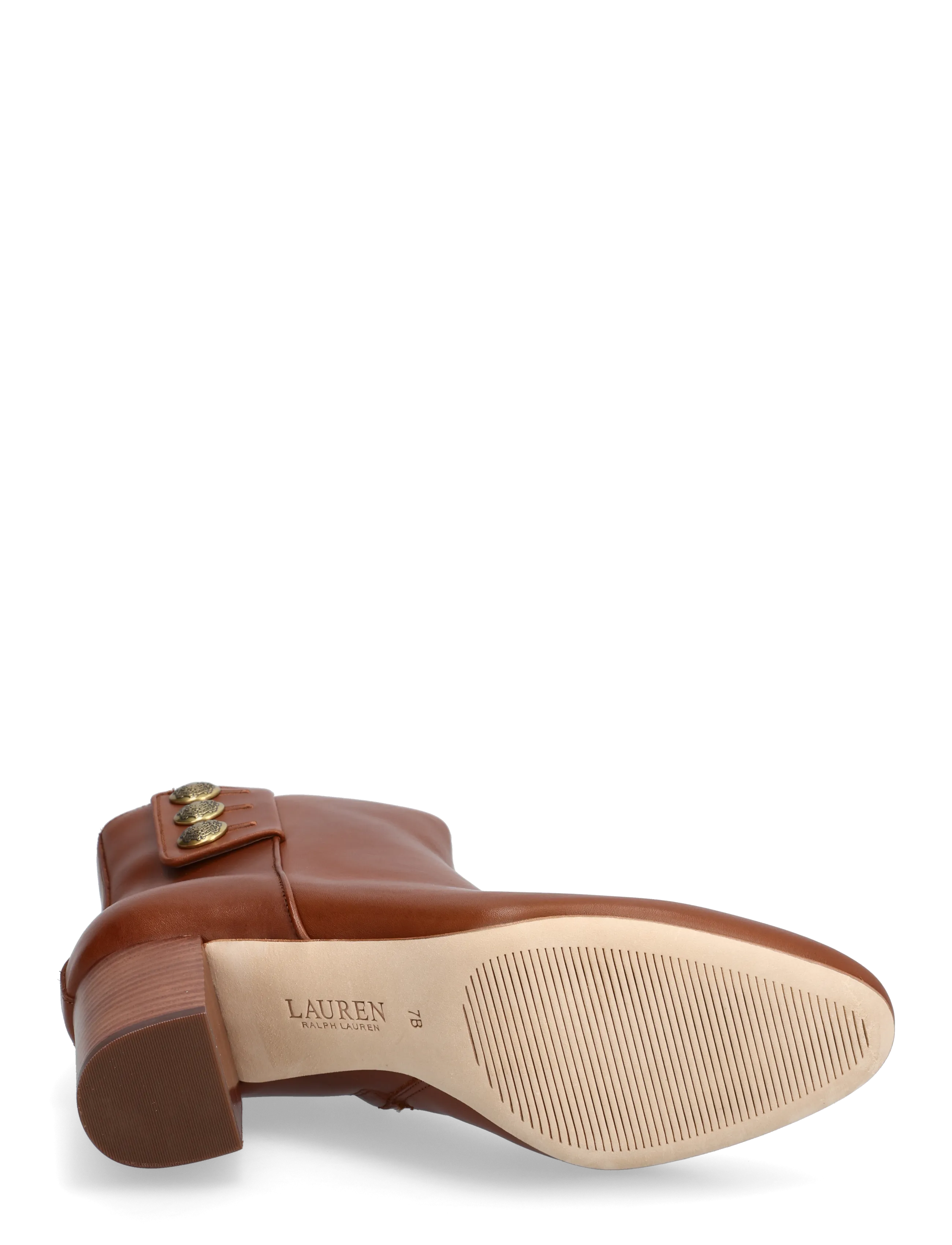 Lauren Ralph Lauren - Kennedi Calfskin Bootie Heel - stiefeletten mit absatz - lauren tan - 4