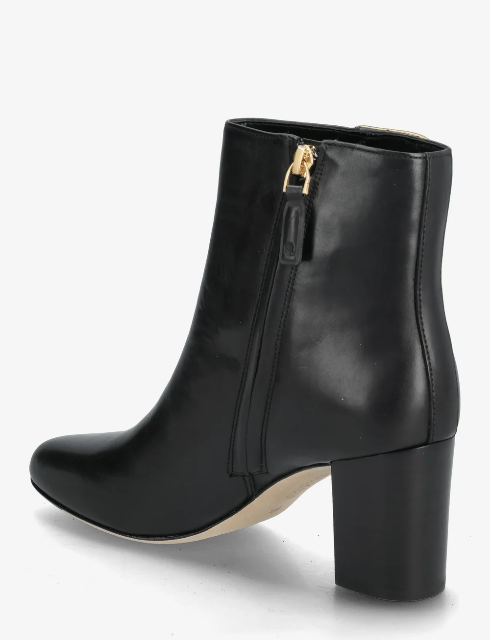 Lauren Ralph Lauren - BRNSH CLF/MTL SHPNP-KENNDI BT HL-BO - botki na obcasie - black/antique gol - 2