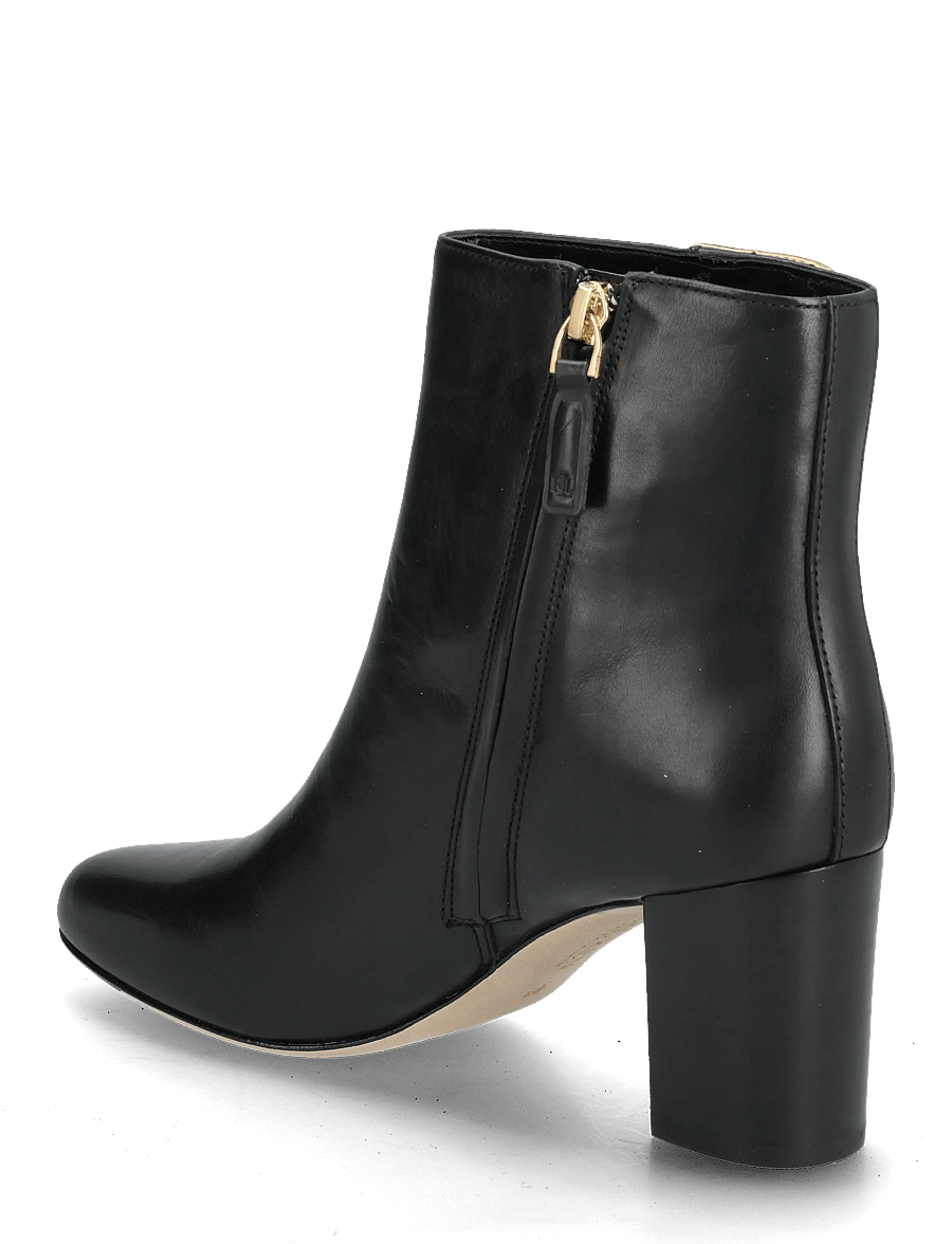 Lauren Ralph Lauren - Kennedi Burnished Leather Bootie Heel - stiefeletten mit absatz - black/antique gol - 2