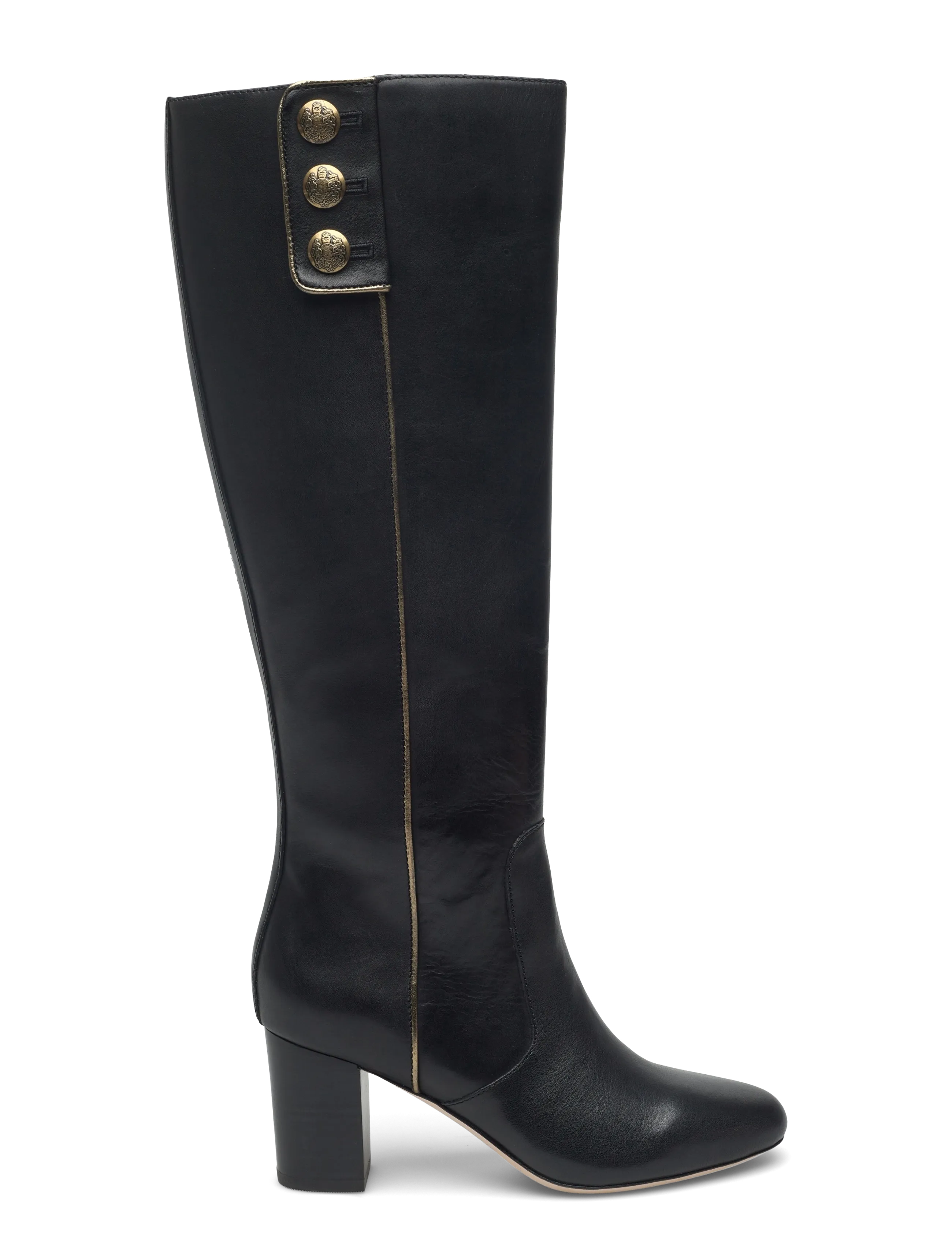 Kennedi Burnished Leather Tall Boot Heel 2