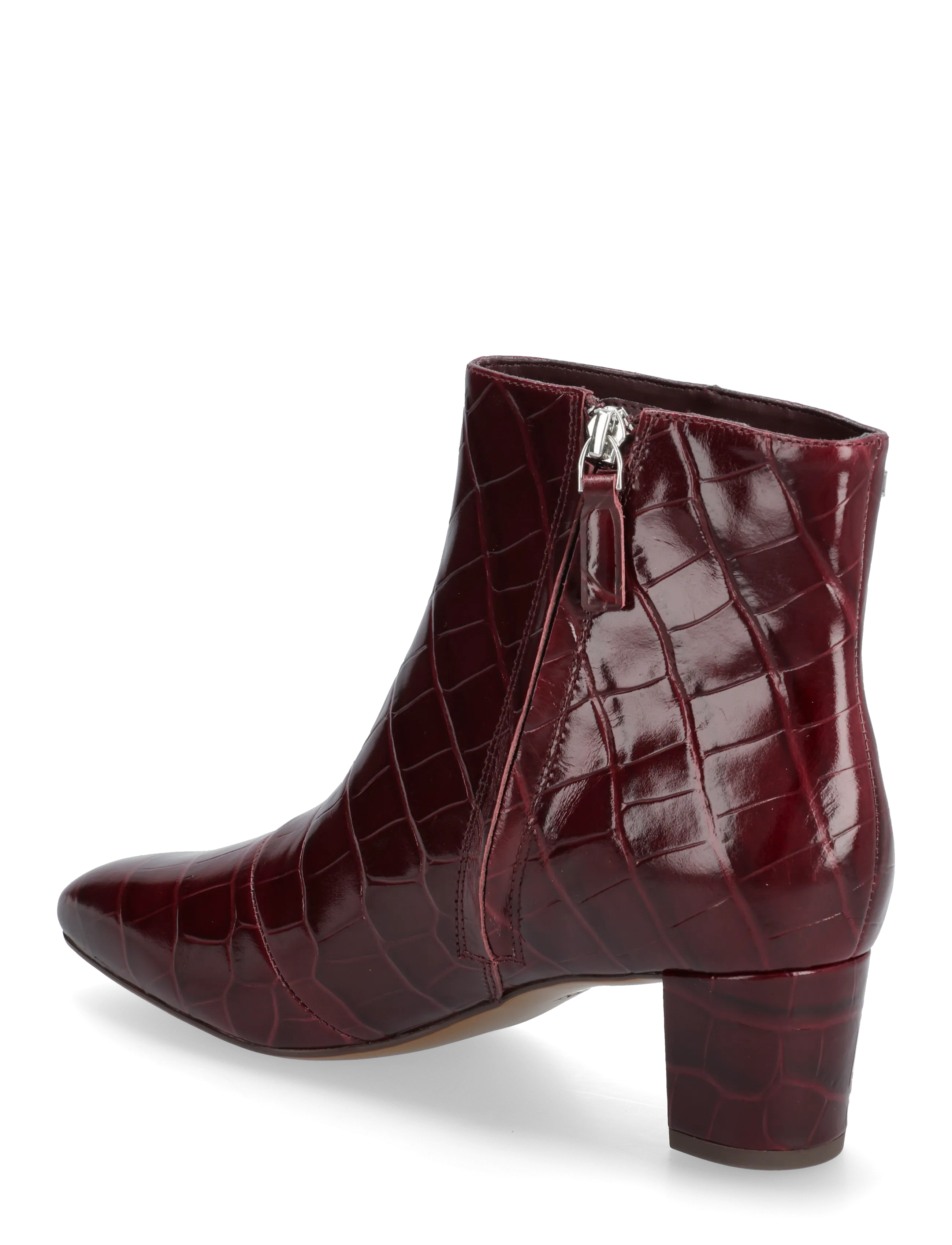 Lauren Ralph Lauren - Demi Croc-Embossed Leather Bootie - stiefeletten mit absatz - dark garnet - 2