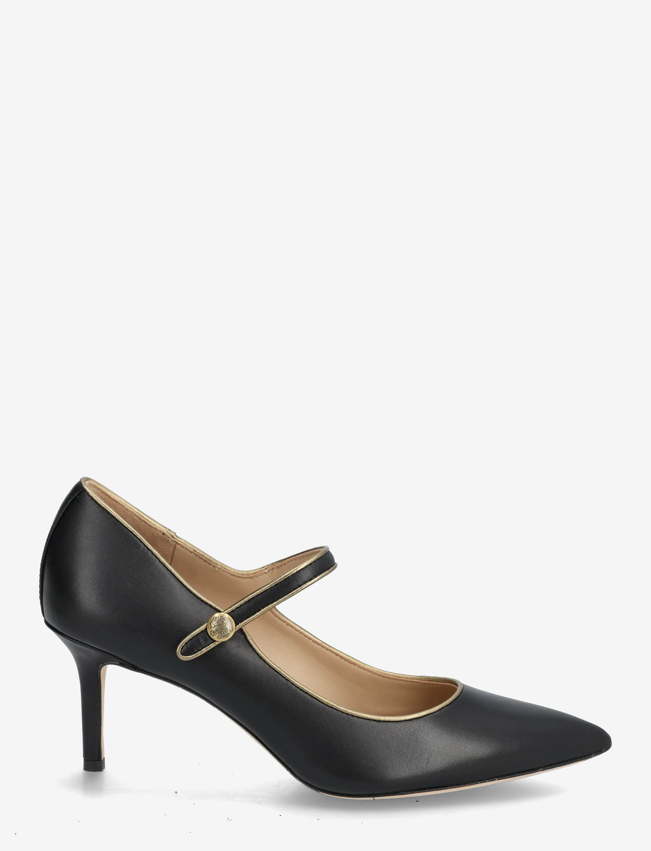 Lauren Ralph Lauren - Lanette Two-Tone Leather Mary Jane Pump - pumps - black/antique gol - 1