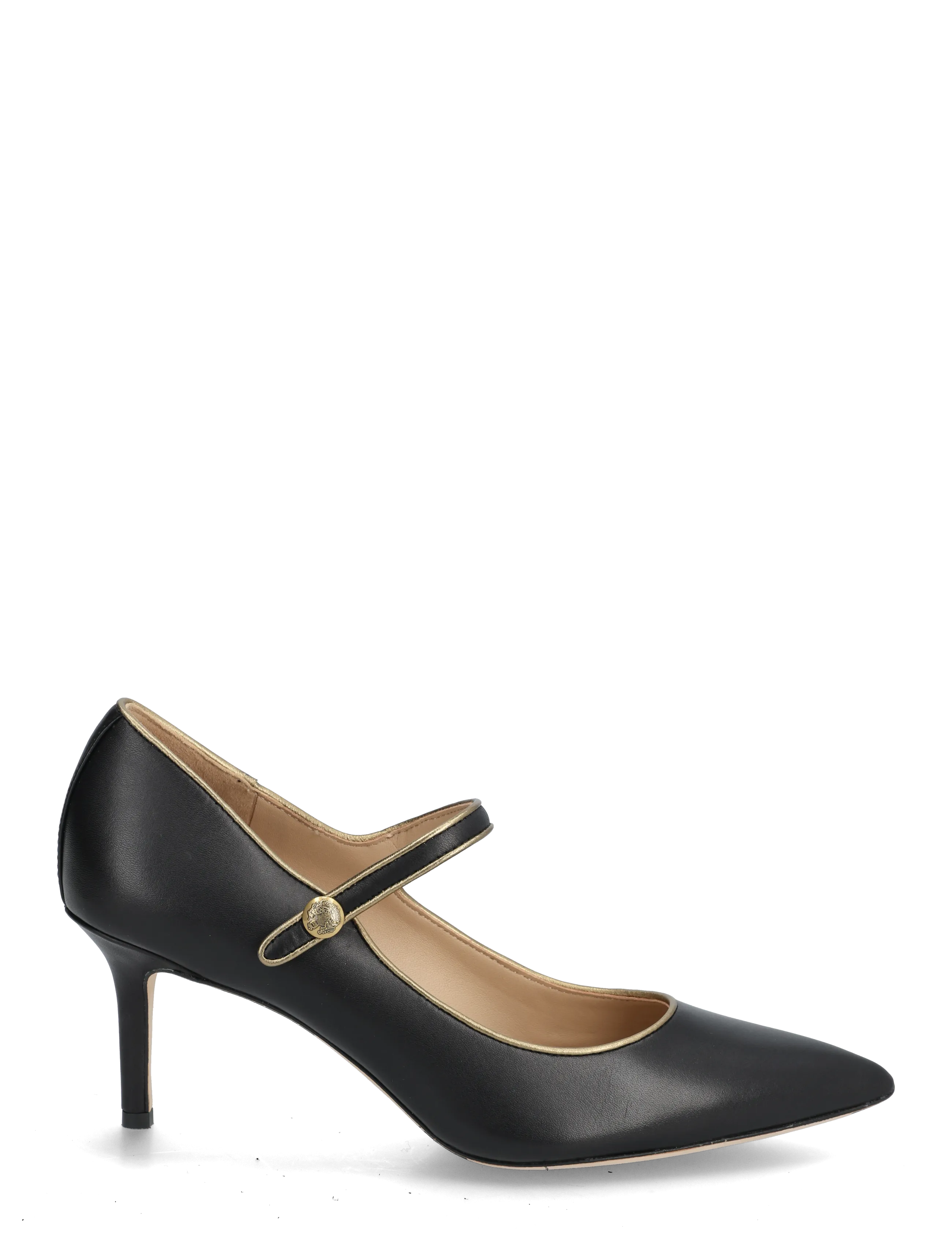 Lauren Ralph Lauren - Lanette Two-Tone Leather Mary Jane Pump - pumps - black/antique gol - 1
