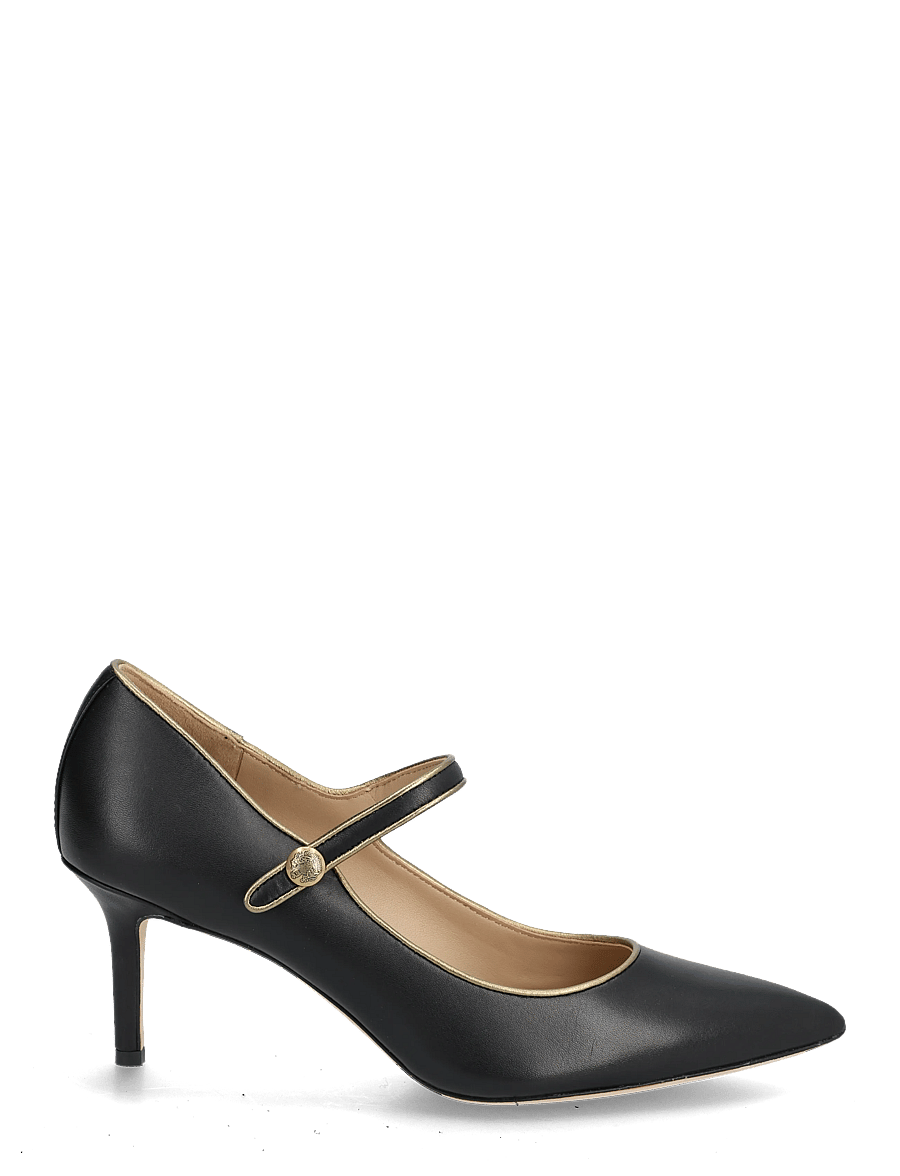 Lauren Ralph Lauren - Lanette Two-Tone Leather Mary Jane Pump - pumps - black/antique gol - 1