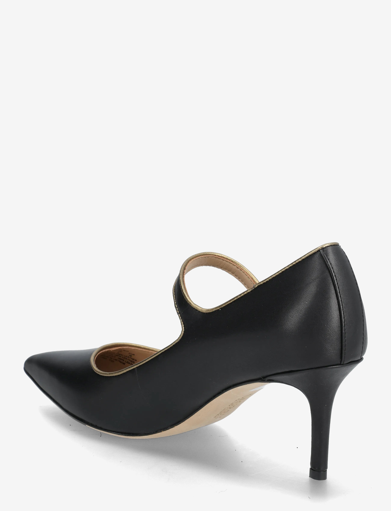 Lauren Ralph Lauren - Lanette Two-Tone Leather Mary Jane Pump - pumps - black/antique gol - 2