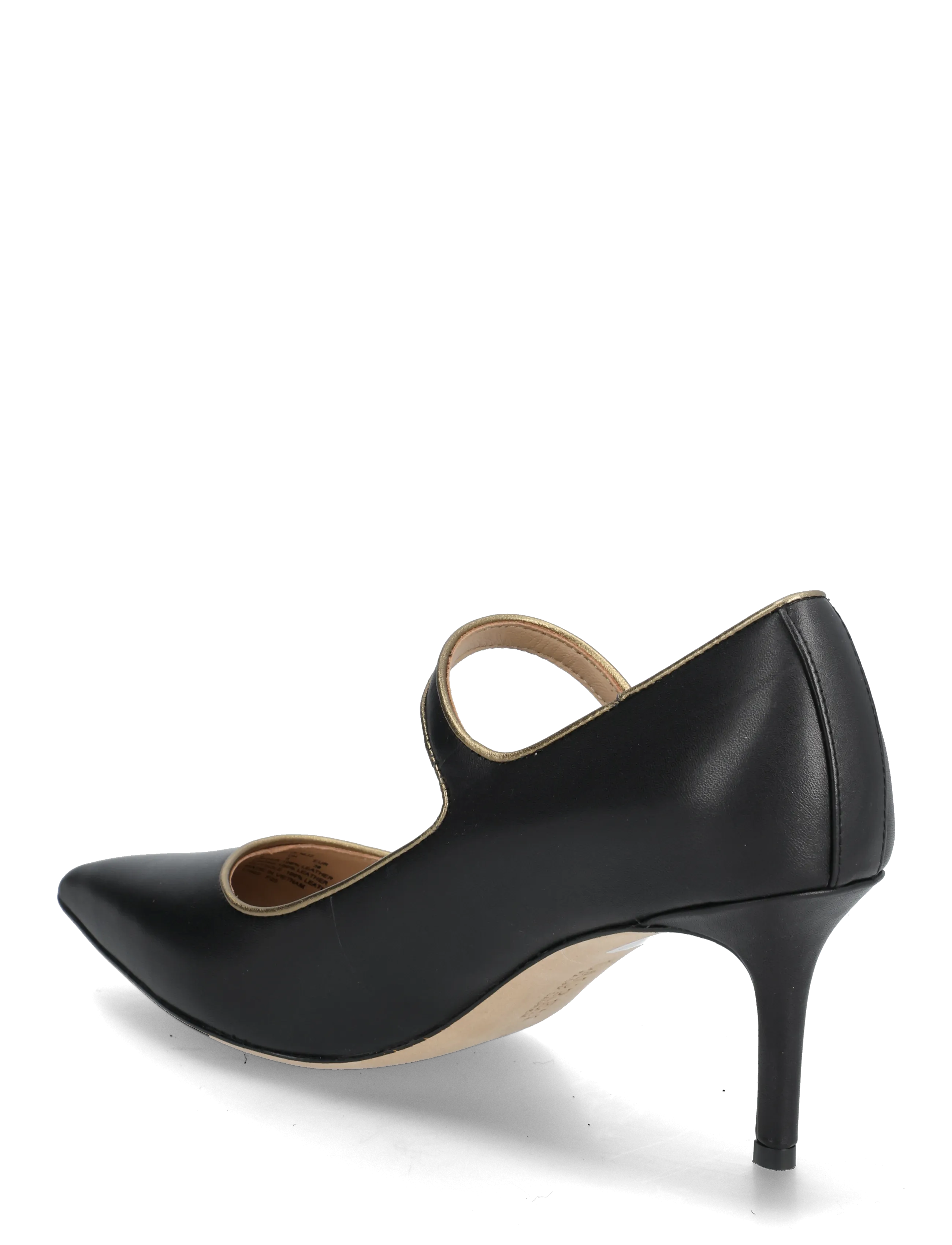 Lauren Ralph Lauren - Lanette Two-Tone Leather Mary Jane Pump - pumps - black/antique gol - 2