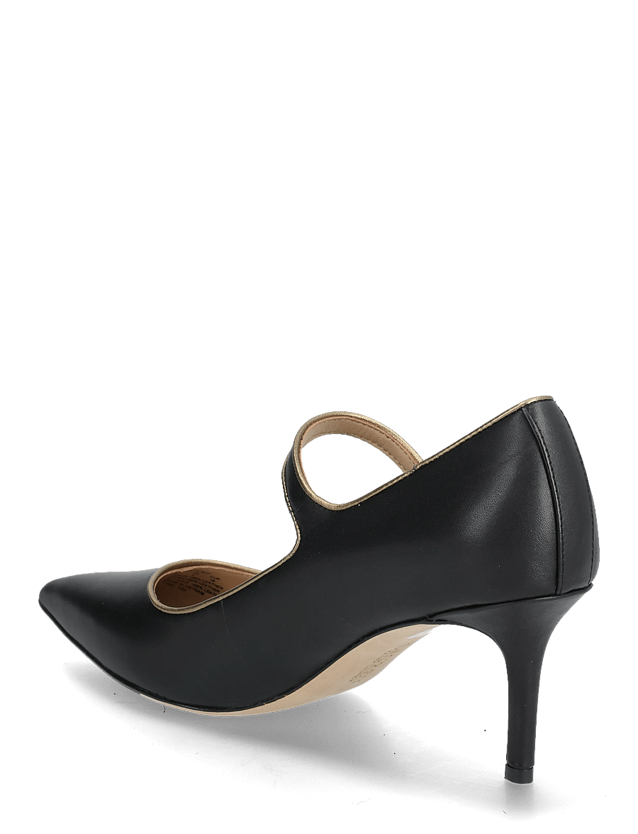 Lauren Ralph Lauren - Lanette Two-Tone Leather Mary Jane Pump - pumps - black/antique gol - 2