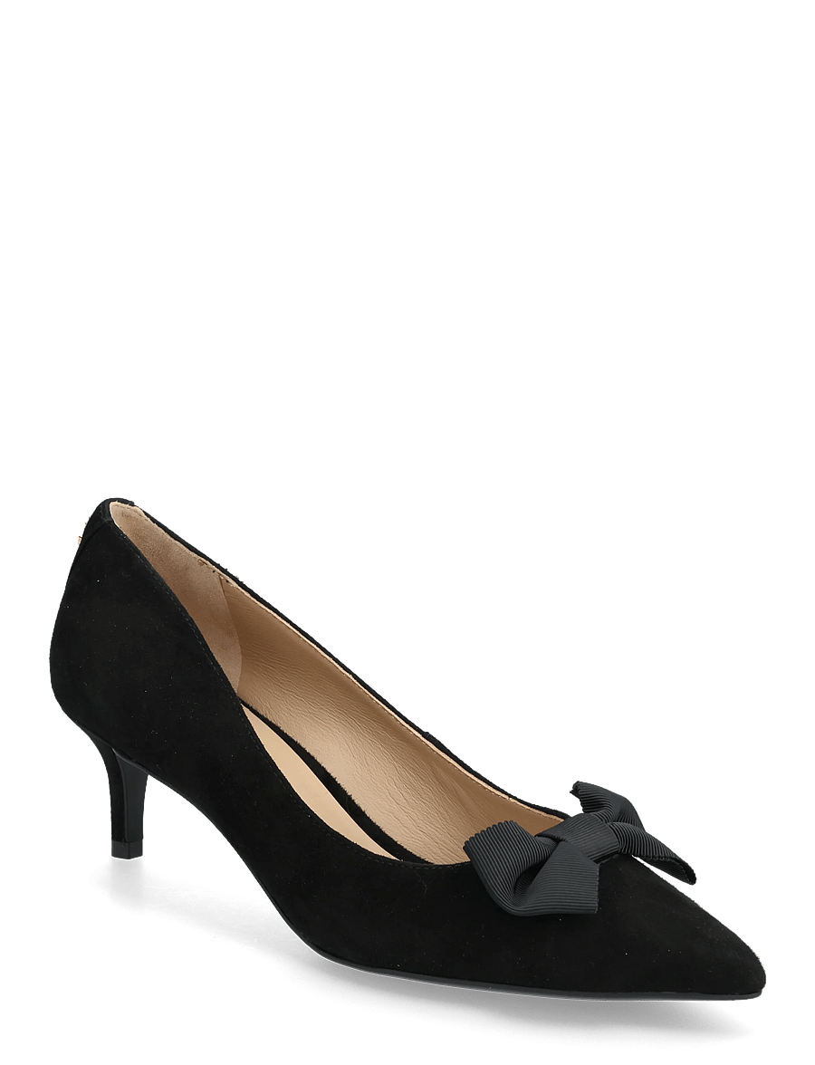Lauren Ralph Lauren - Adrienne Bow-Trim Suede Pump - pumps - black - 0