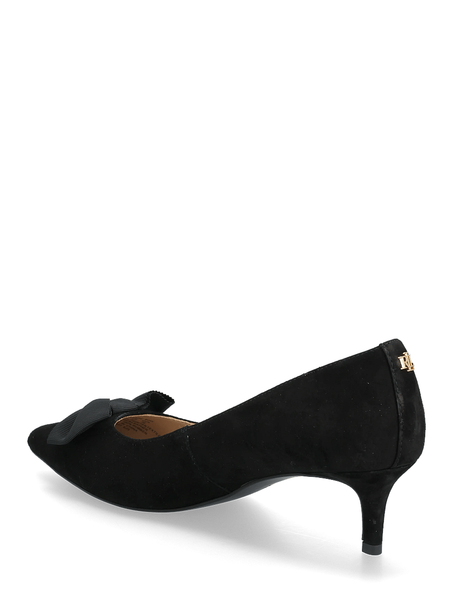 Lauren Ralph Lauren - Adrienne Bow-Trim Suede Pump - pumps - black - 2