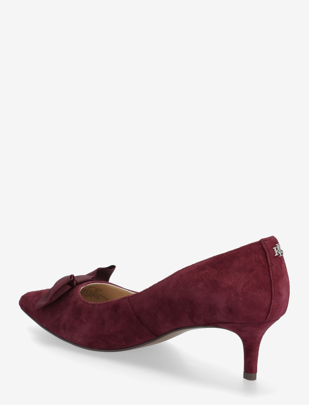 Lauren Ralph Lauren - Adrienne Bow-Trim Suede Pump - pumps - dark garnet - 2