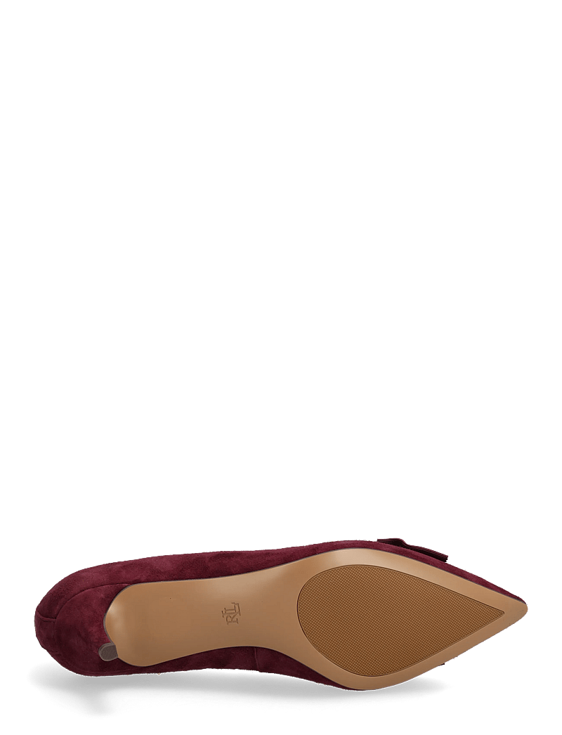 Lauren Ralph Lauren - Adrienne Bow-Trim Suede Pump - pumps - dark garnet - 4
