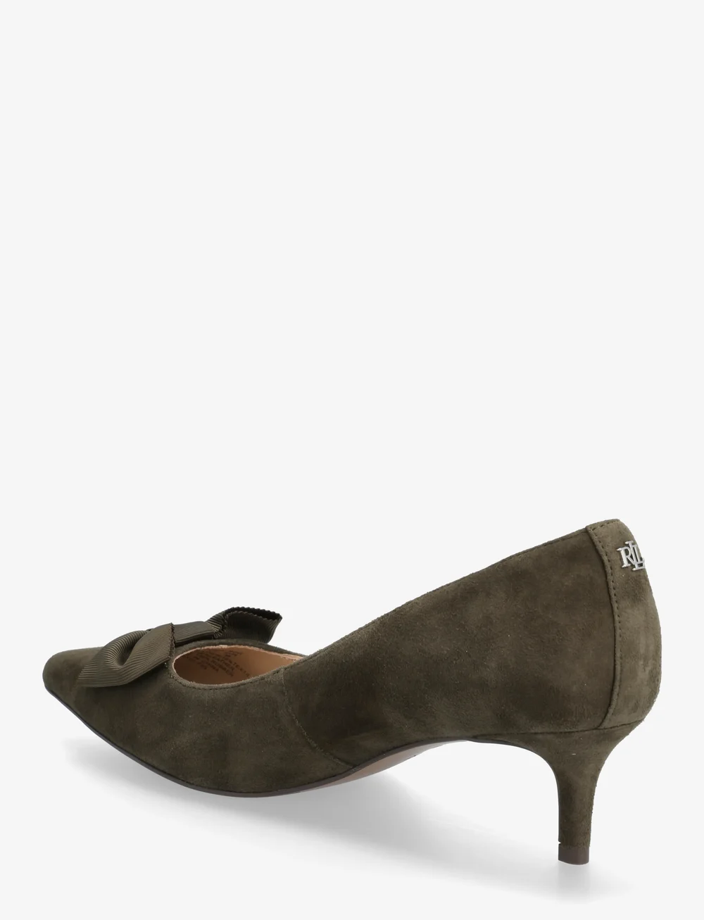 Lauren Ralph Lauren - Adrienne Bow-Trim Suede Pump - hauts talons - dark olive - 2