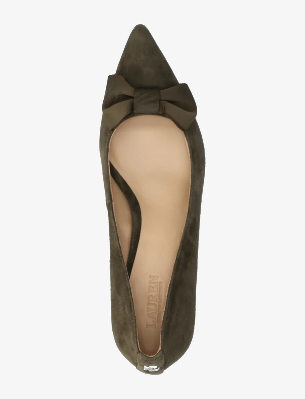 Lauren Ralph Lauren - Adrienne Bow-Trim Suede Pump - hauts talons - dark olive - 3