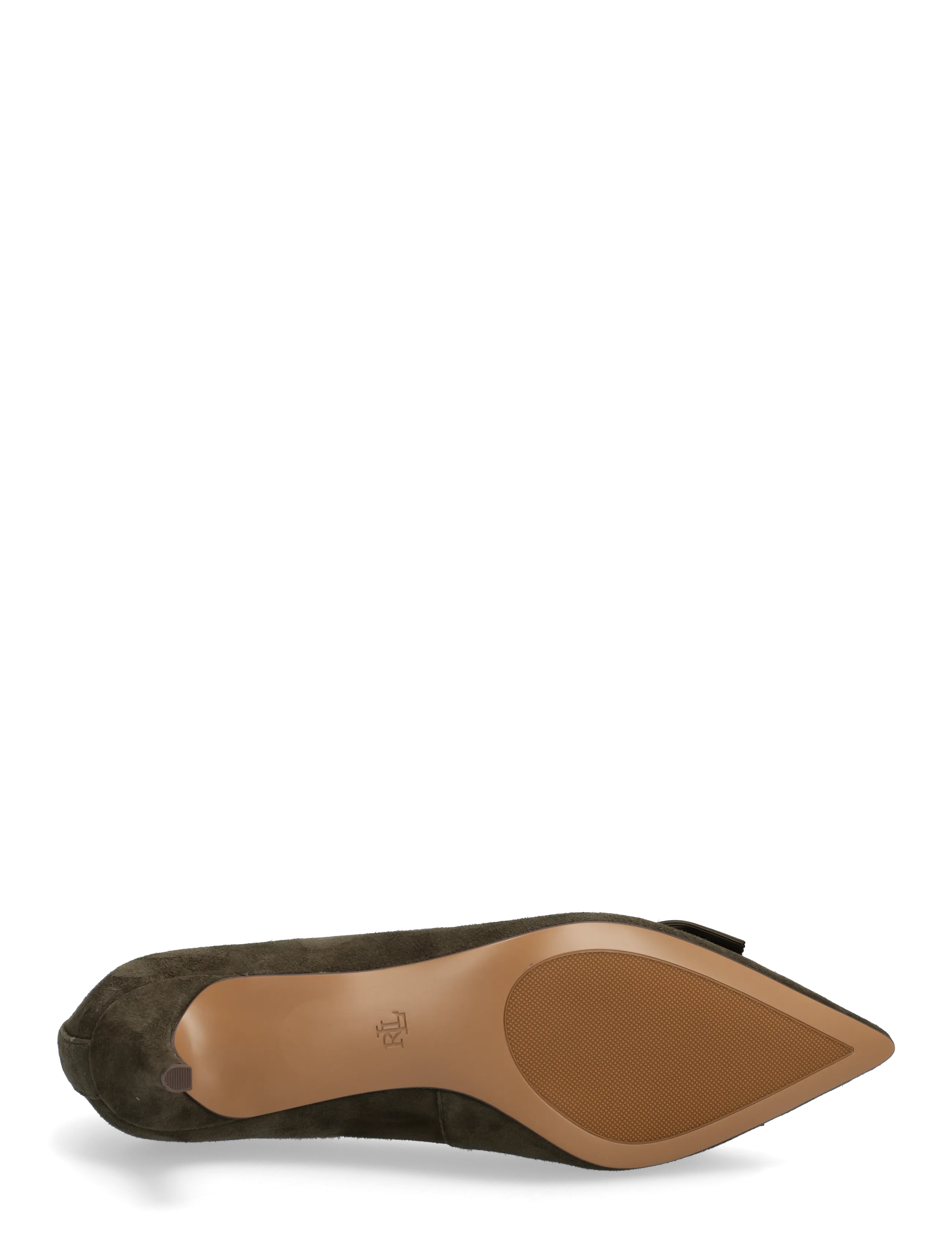 Lauren Ralph Lauren - Adrienne Bow-Trim Suede Pump - pumps - dark olive - 4
