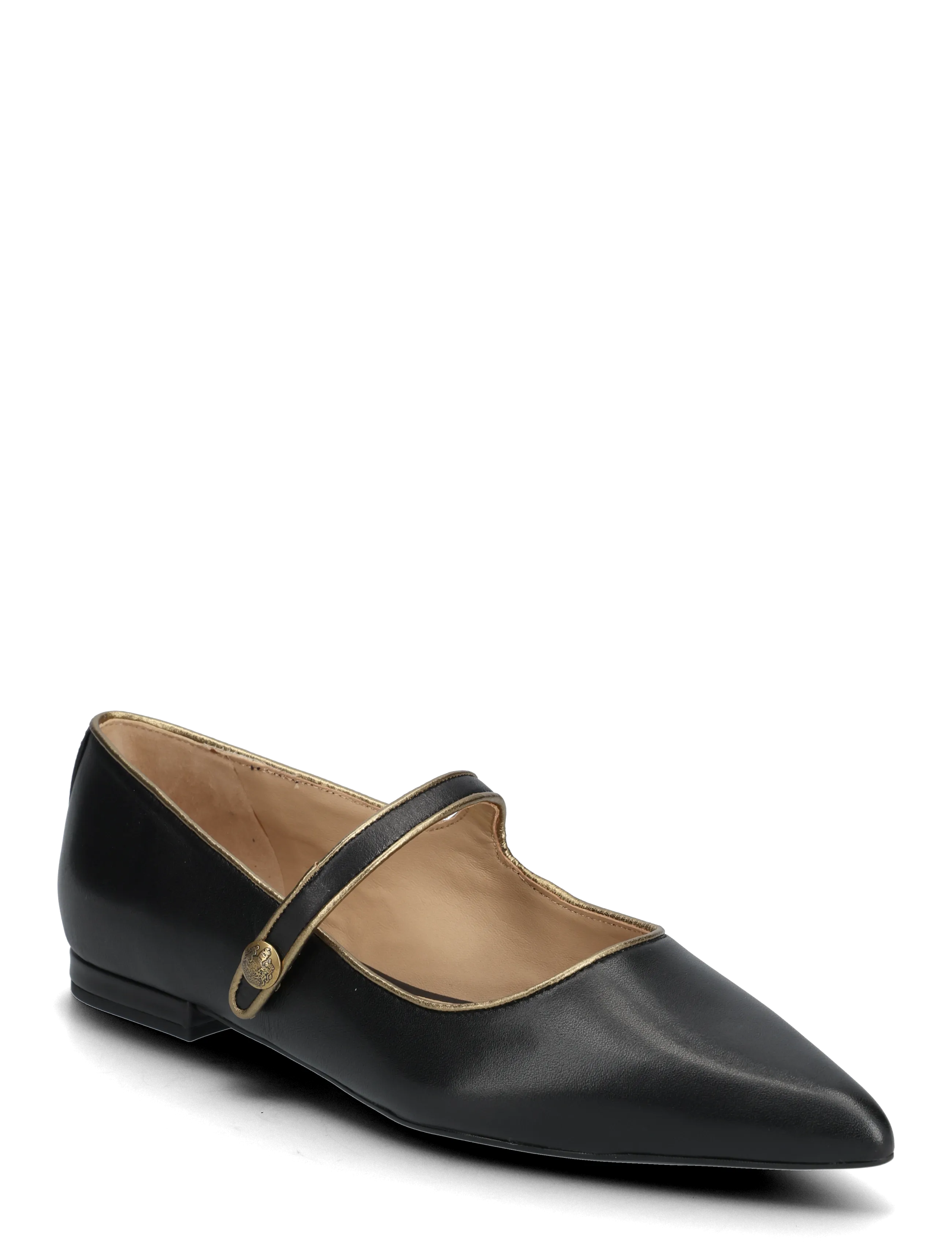 Lauren Ralph Lauren Londyn Two-Tone Leather Mary Jane - Mary Jane-sko - BLACK/ANTIQUE GOL / black