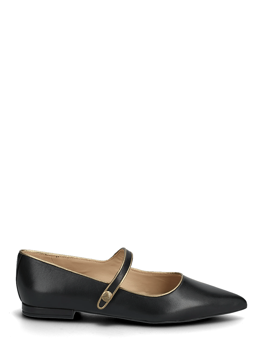 Lauren Ralph Lauren - Londyn Two-Tone Leather Mary Jane - besondere anlässe - black/antique gol - 1