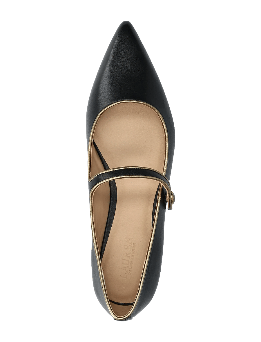 Lauren Ralph Lauren - Londyn Two-Tone Leather Mary Jane - besondere anlässe - black/antique gol - 3