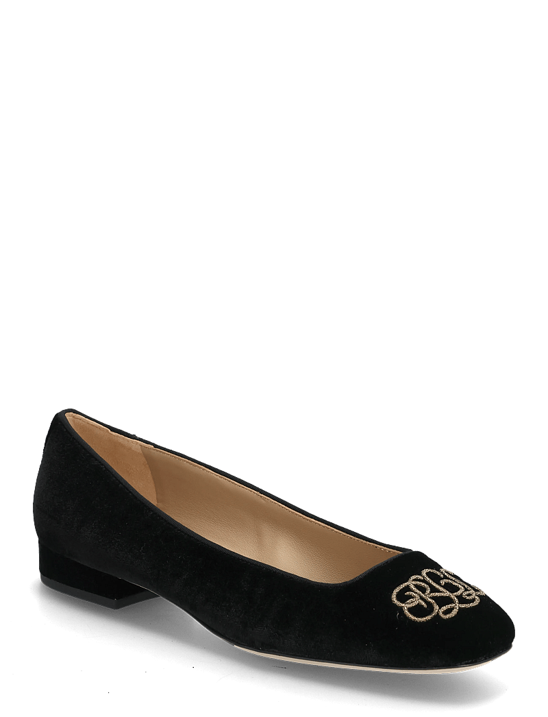 Lauren Ralph Lauren - Emellie Logo Velvet Ballet Flat - besondere anlässe - black - 0