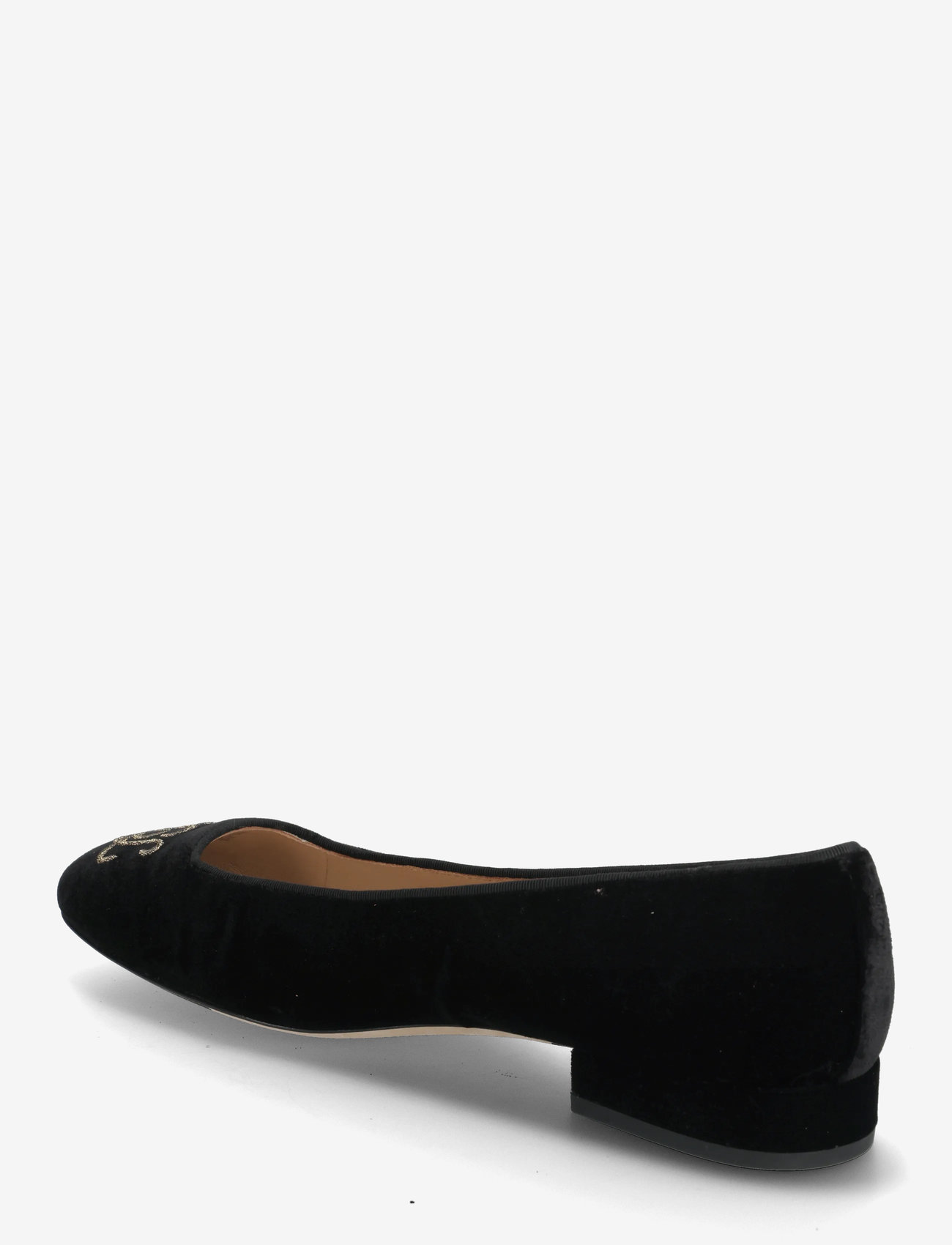 Lauren Ralph Lauren - Emellie Logo Velvet Ballet Flat - særlige begivenheder - black - 2
