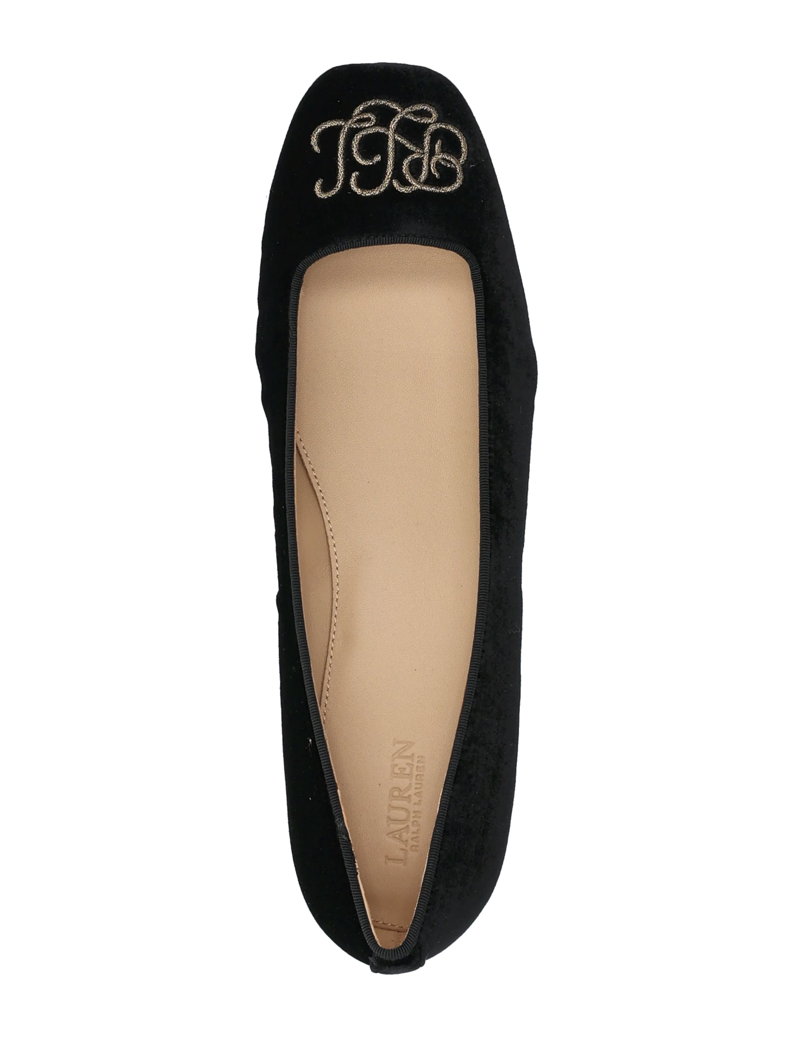 Lauren Ralph Lauren - Emellie Logo Velvet Ballet Flat - special occasions - black - 3