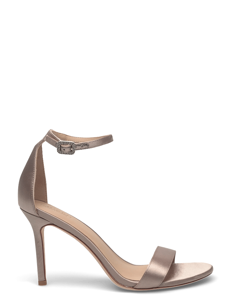 Lauren Ralph Lauren - Allie Pavé-Buckle Satin Sandal - lahtised kontsakingad - taupe brown - 1