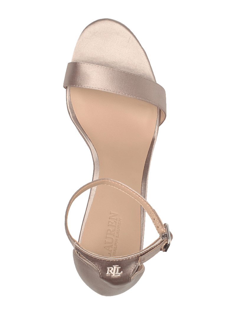 Lauren Ralph Lauren - Allie Pavé-Buckle Satin Sandal - lahtised kontsakingad - taupe brown - 3
